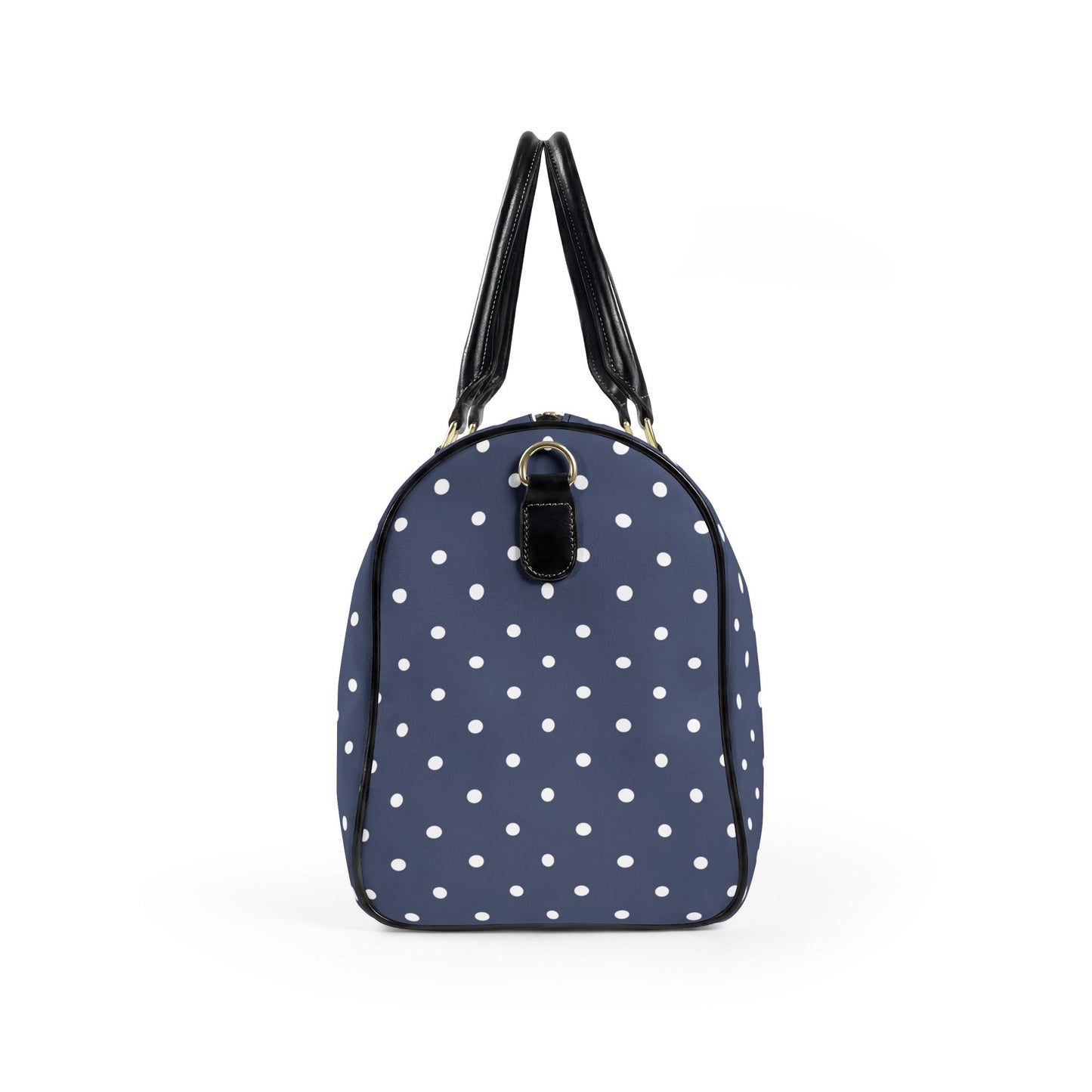 Navy Polka Dot Weekender Bag | Stylish Carry-On Travel Duffel for Women