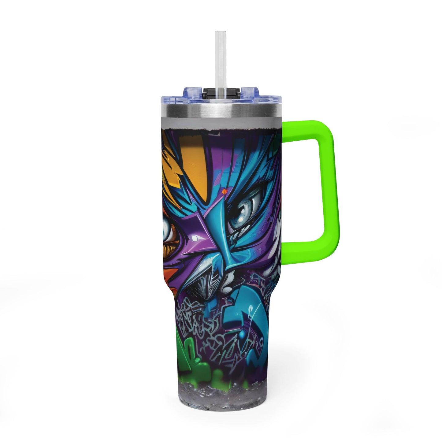 40 oz. Swirl Pattern Thermal Tumbler  Red Retro Abstract Travel Cup