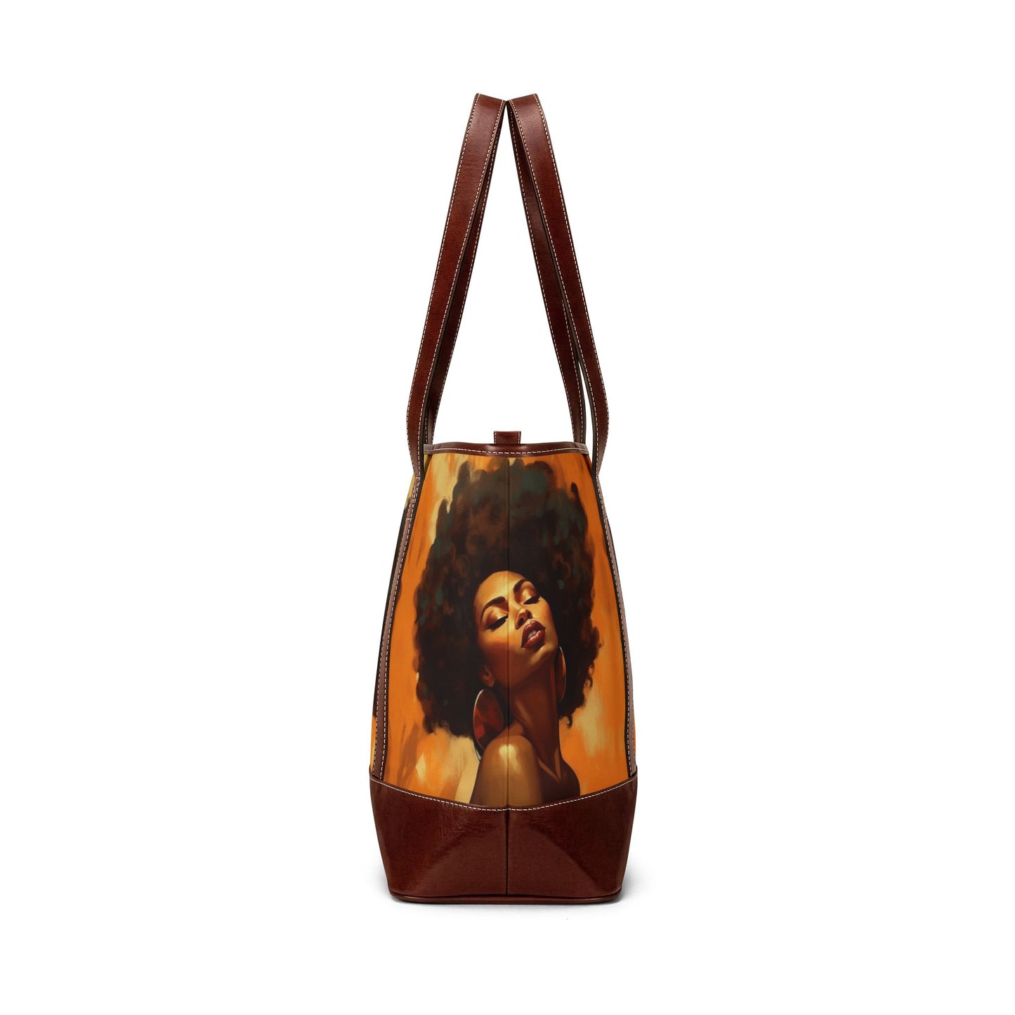 Crowned Essence Tote Bag – Golden Glow Edition | Afro Art Fashion Tote for Women