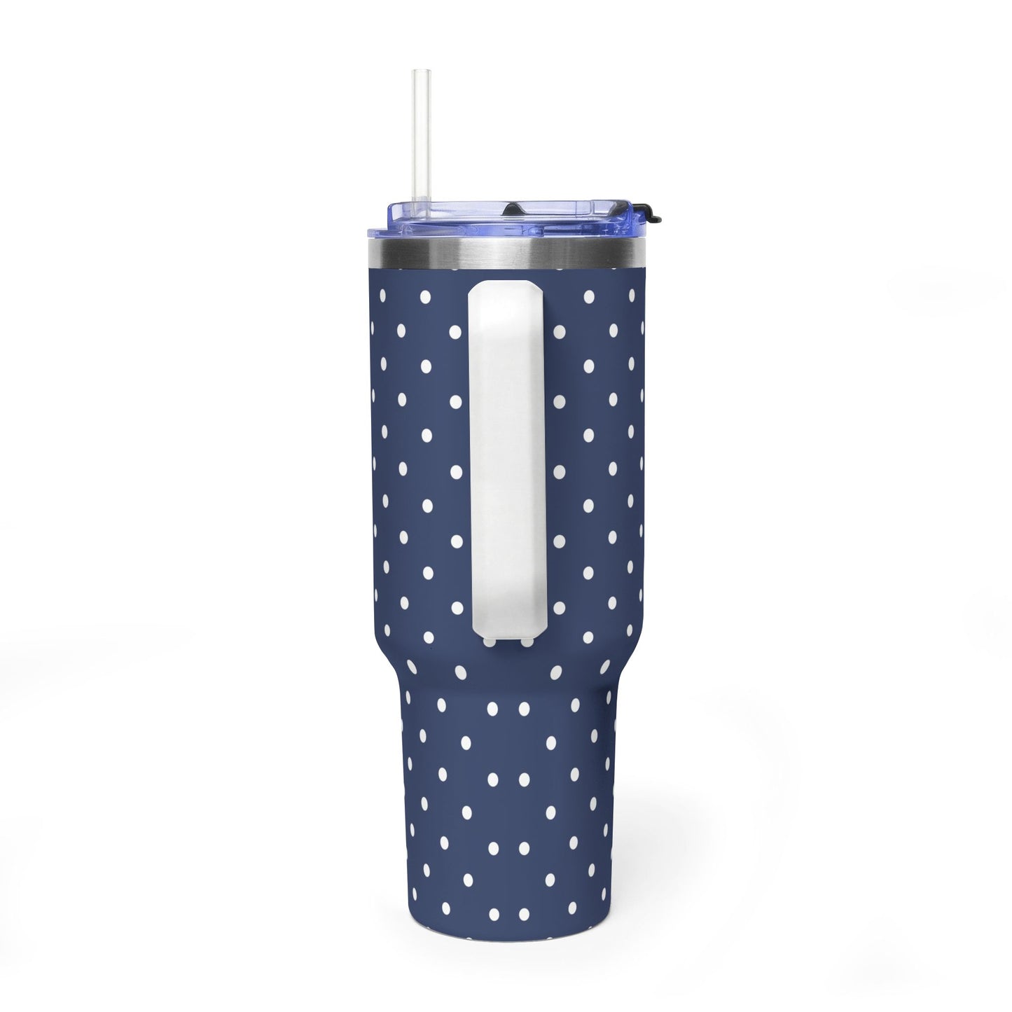 40 oz Stainless Steel Tumbler with Straw & Handle