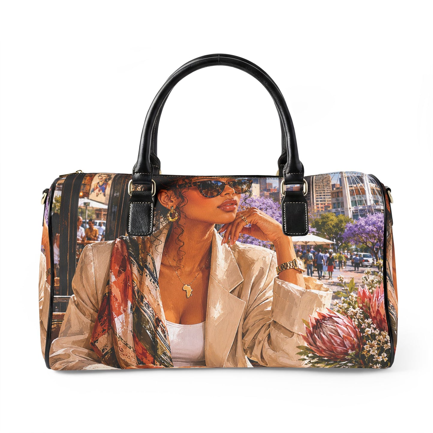 Postcards & Passports Duffle Bag – Jacaranda Season Edition