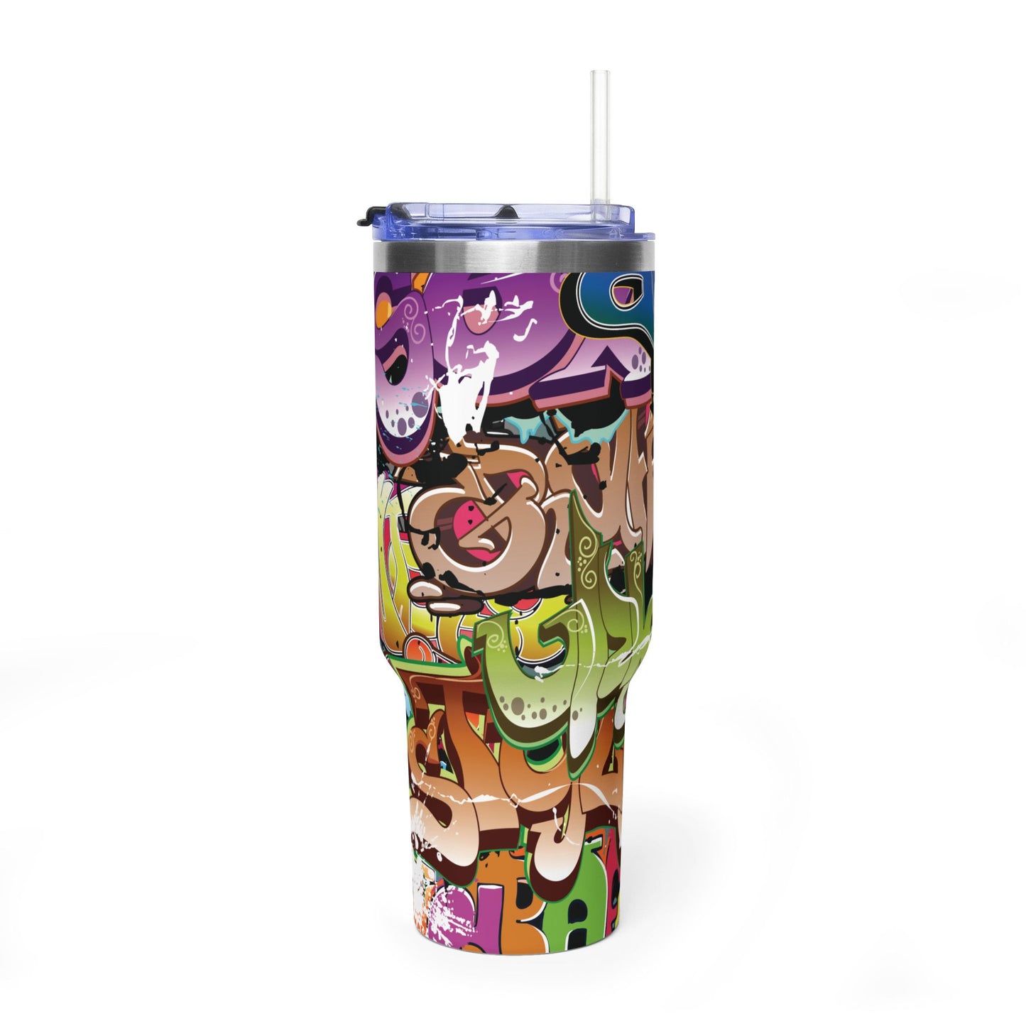 40 oz. Swirl Pattern Thermal Tumbler  Red Retro Abstract Travel Cup