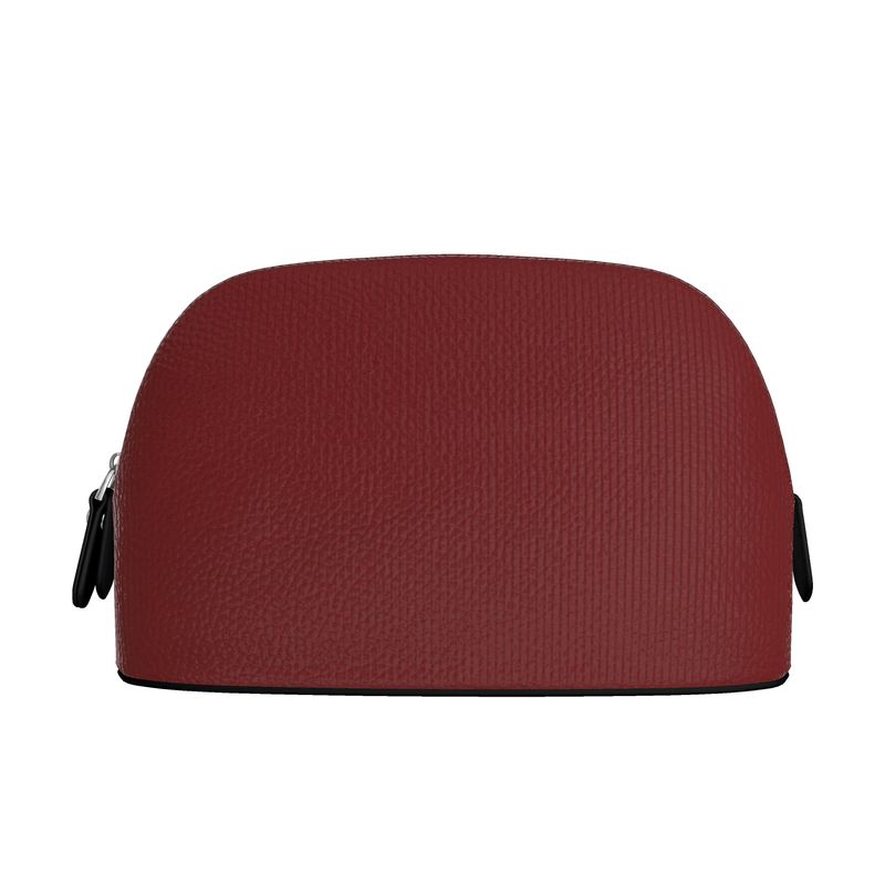 Handcrafted Leather Makeup Bag | Nappa Leather Cosmetic Pouch | Luxury Travel