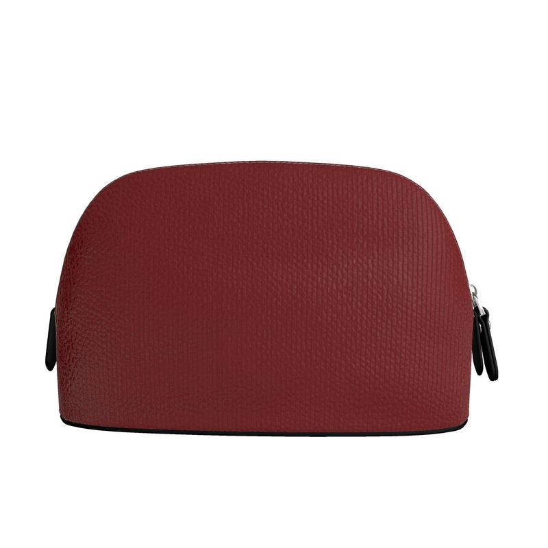 Handcrafted Leather Makeup Bag | Nappa Leather Cosmetic Pouch | Luxury Travel
