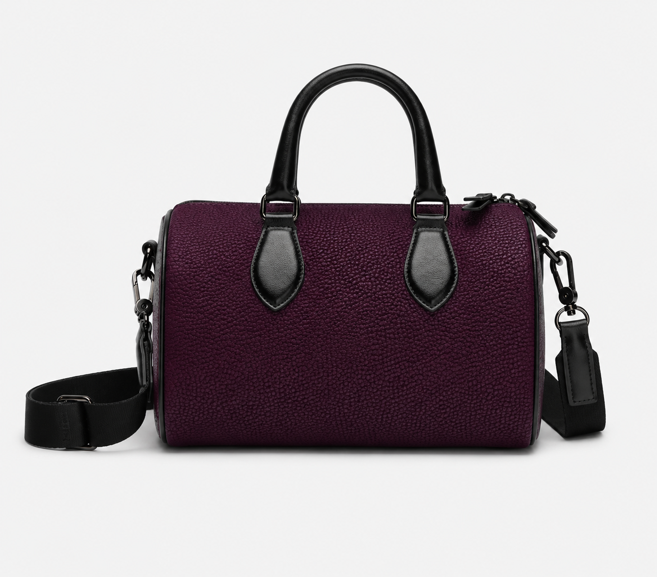 Mini Nappa Leather Barrel Bag | Custom Genuine Leather Mini Duffle Purse