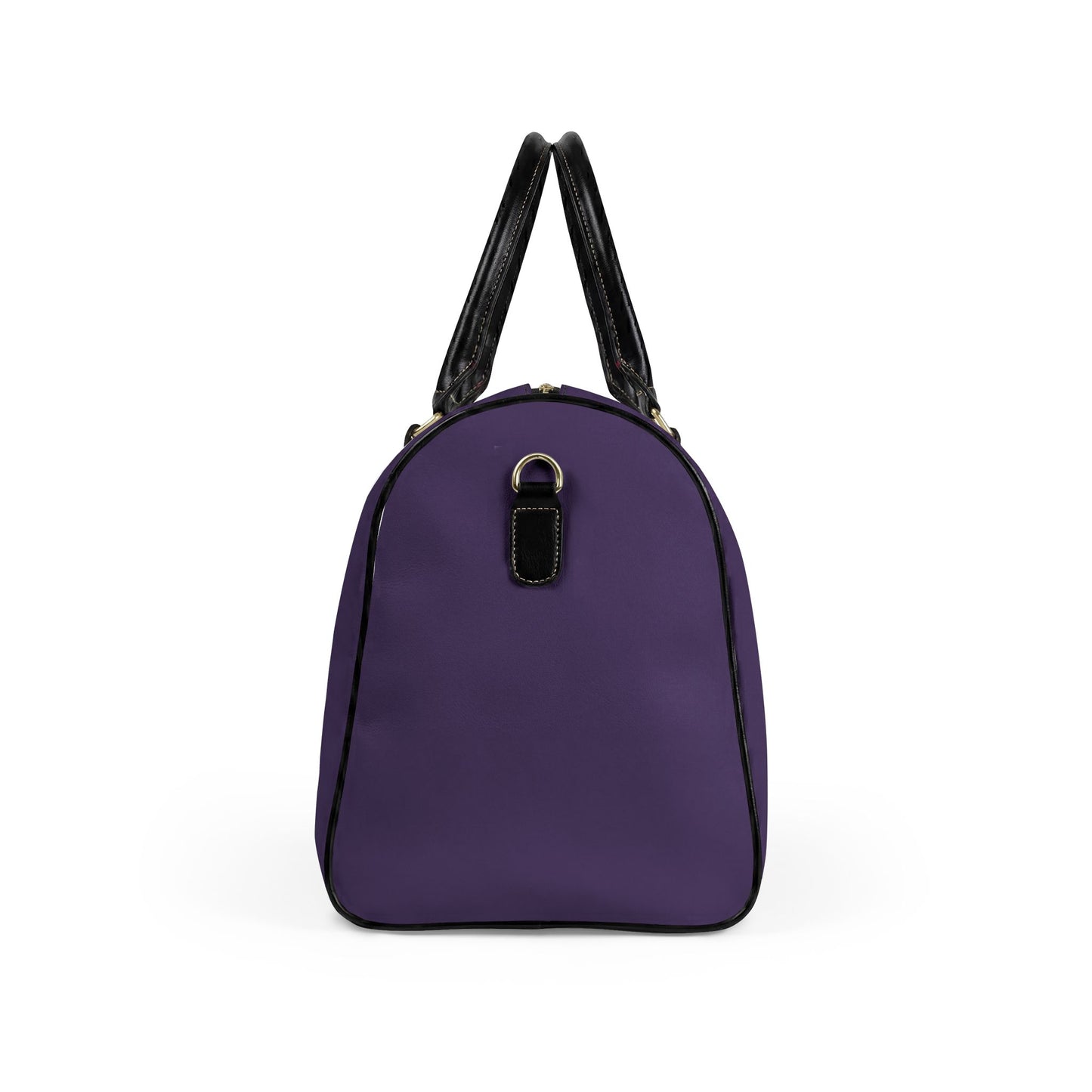 Deep Purple Faux Leather Travel Duffel Bag