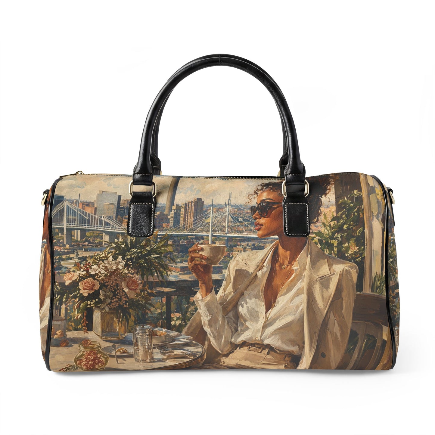 Postcards & Passports Duffle Bag – Johannesburg Morning Edition