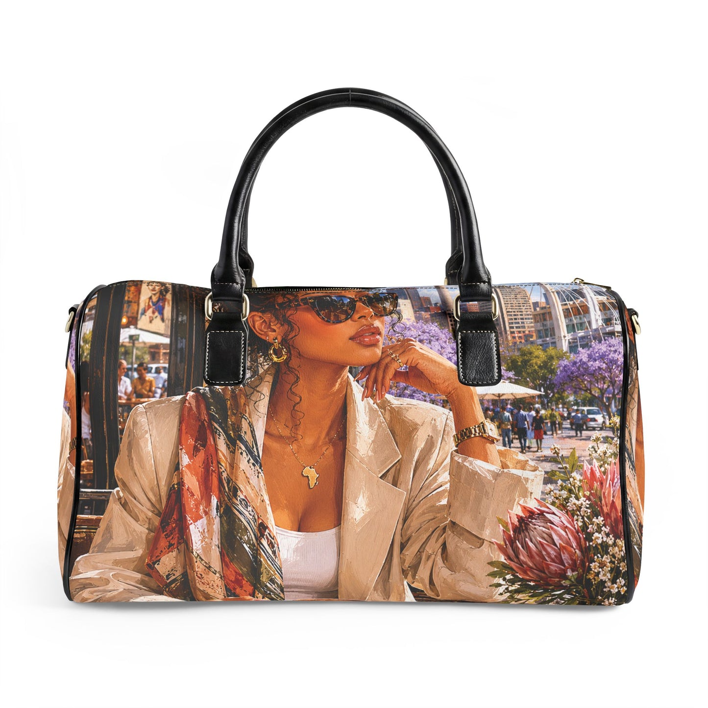 Postcards & Passports Duffle Bag – Jacaranda Season Edition