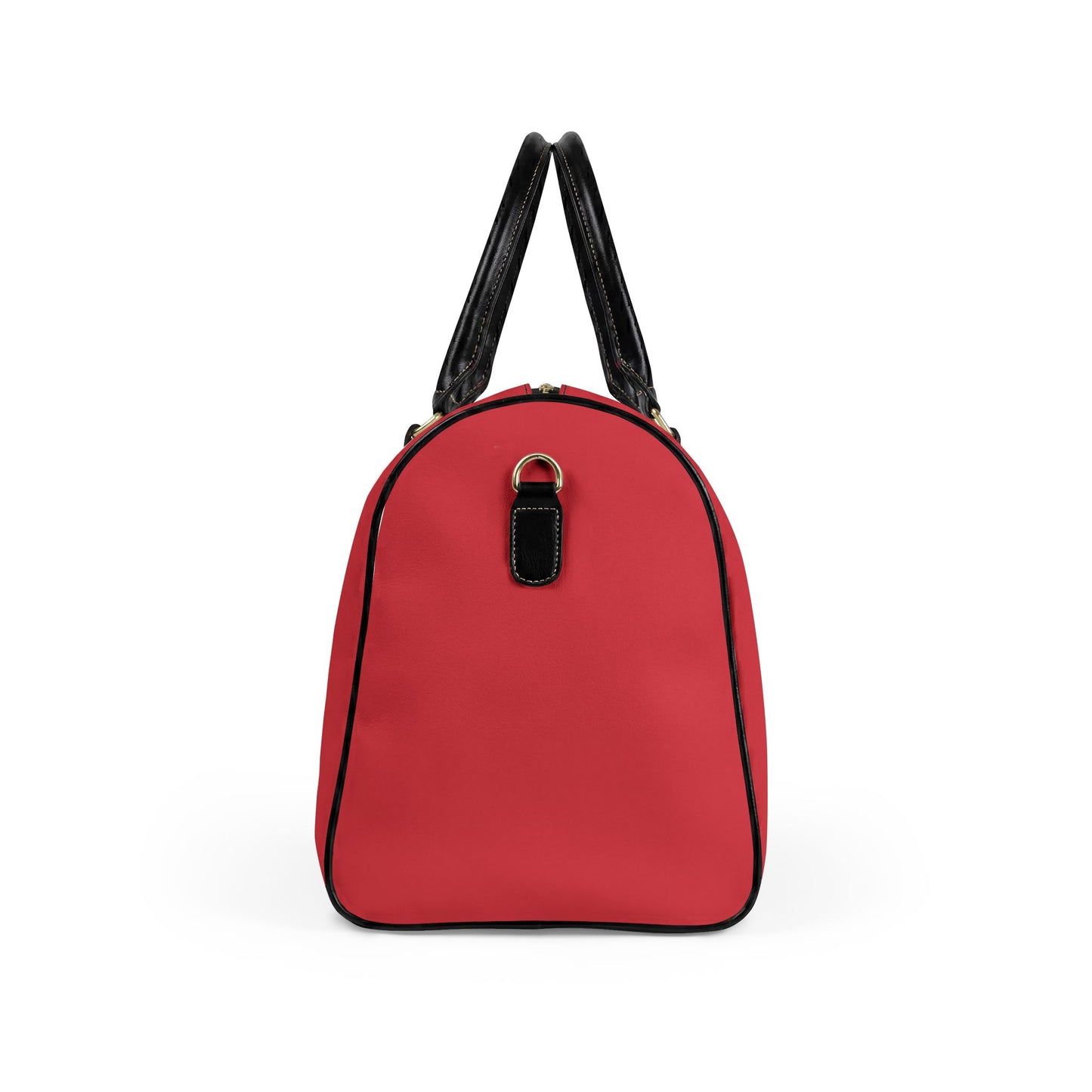 Red Leather Travel Bag — Weekend Duffle