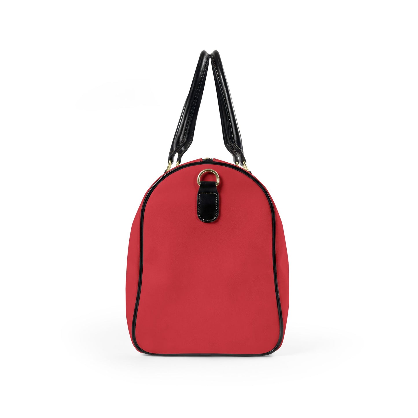 Red Leather Travel Bag — Weekend Duffle