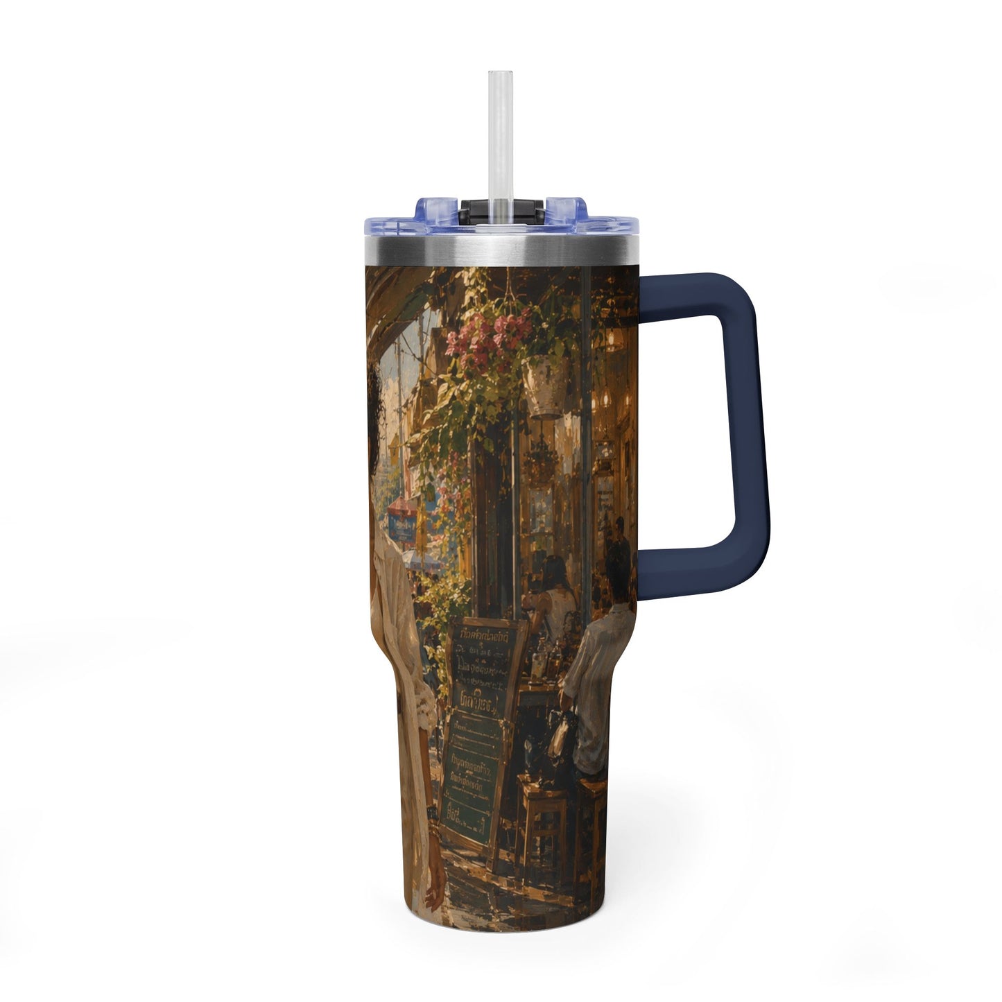 Postcards and Passports 40 oz Stainless Steel Tumbler - Water Bottle