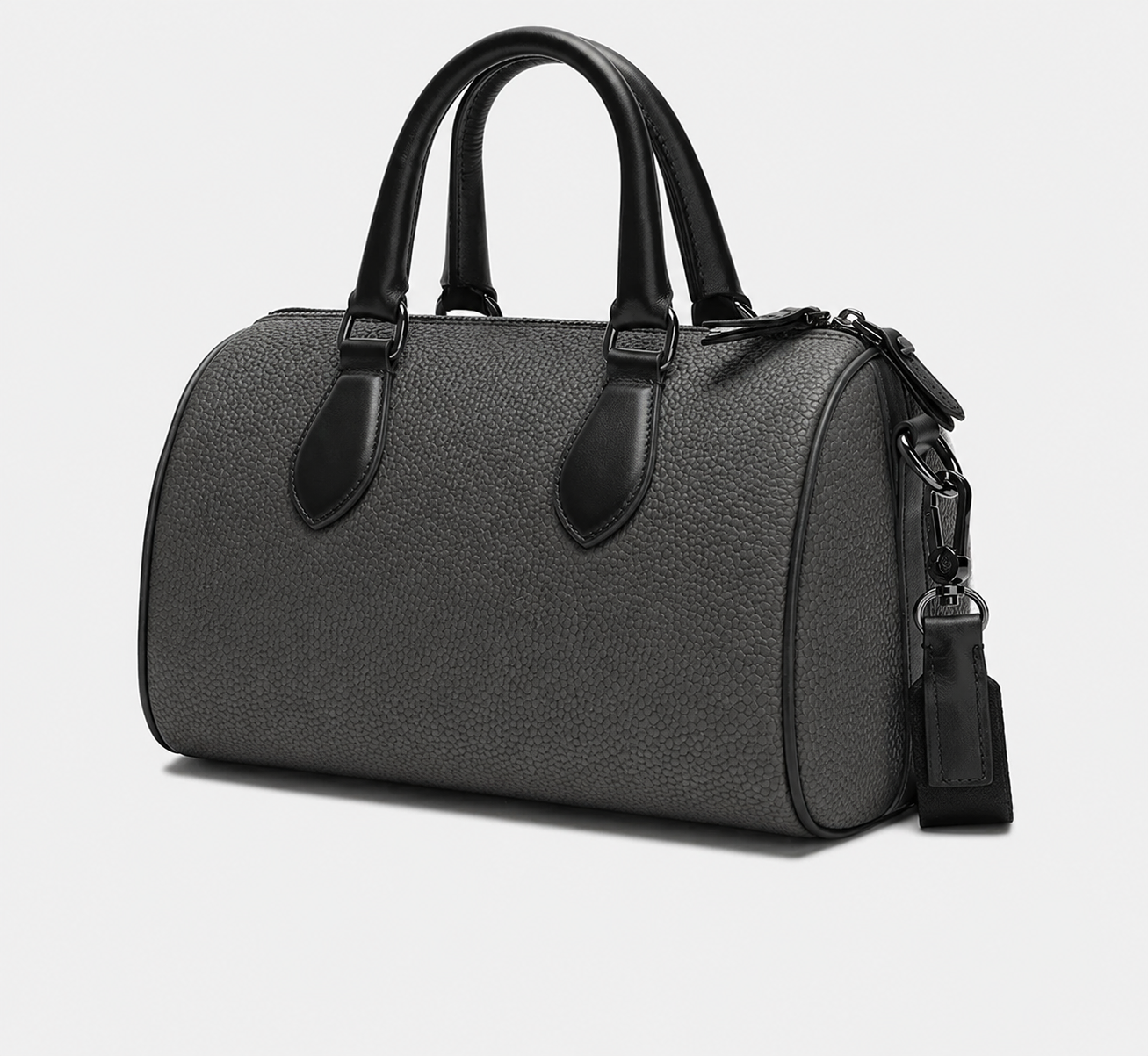 Mini Nappa Leather Barrel Bag | Custom Genuine Leather Mini Duffle Purse