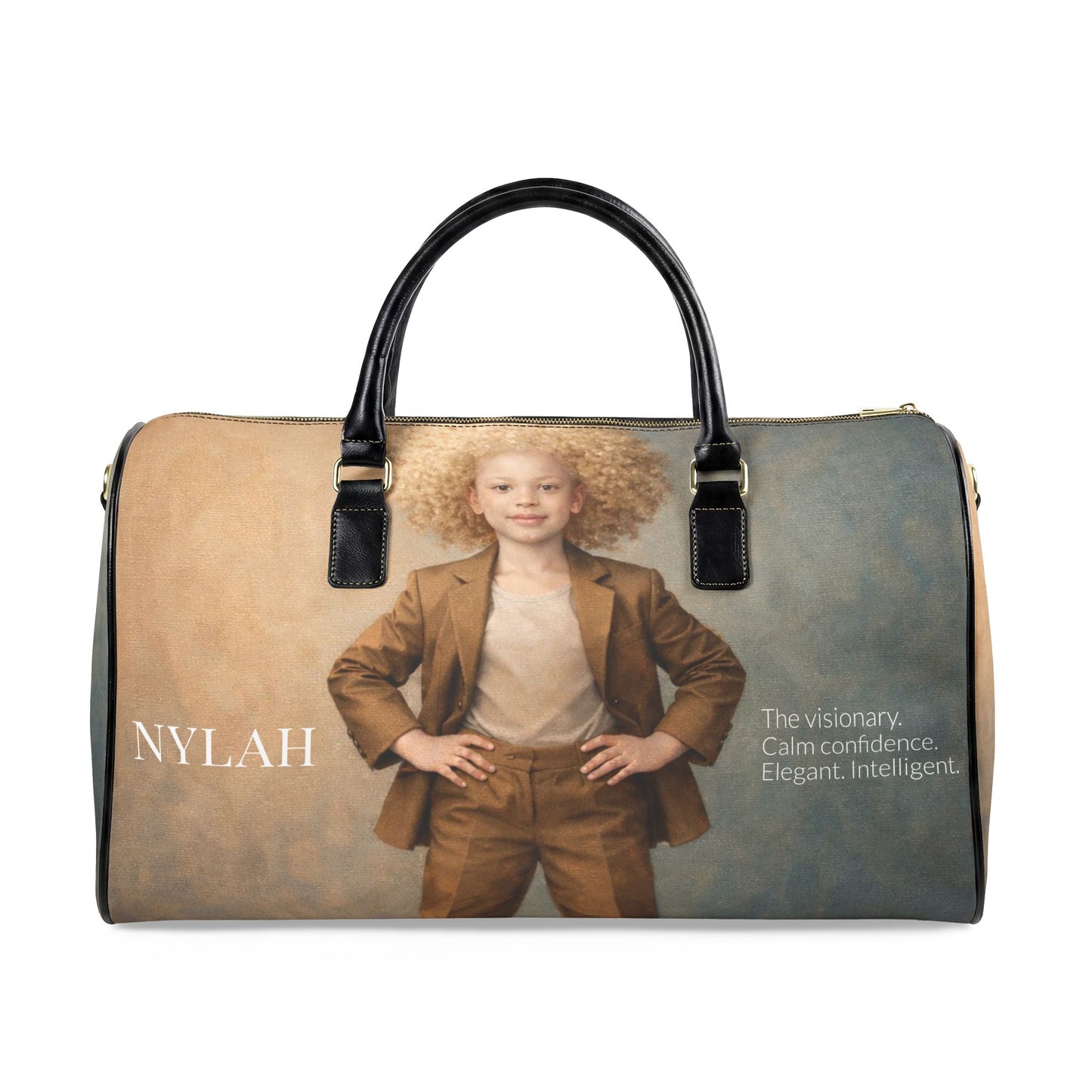 Nylah Inspirational Weekender Bag | Black Girl Travel Duffel | Empowerment Overnight Bag for Girls