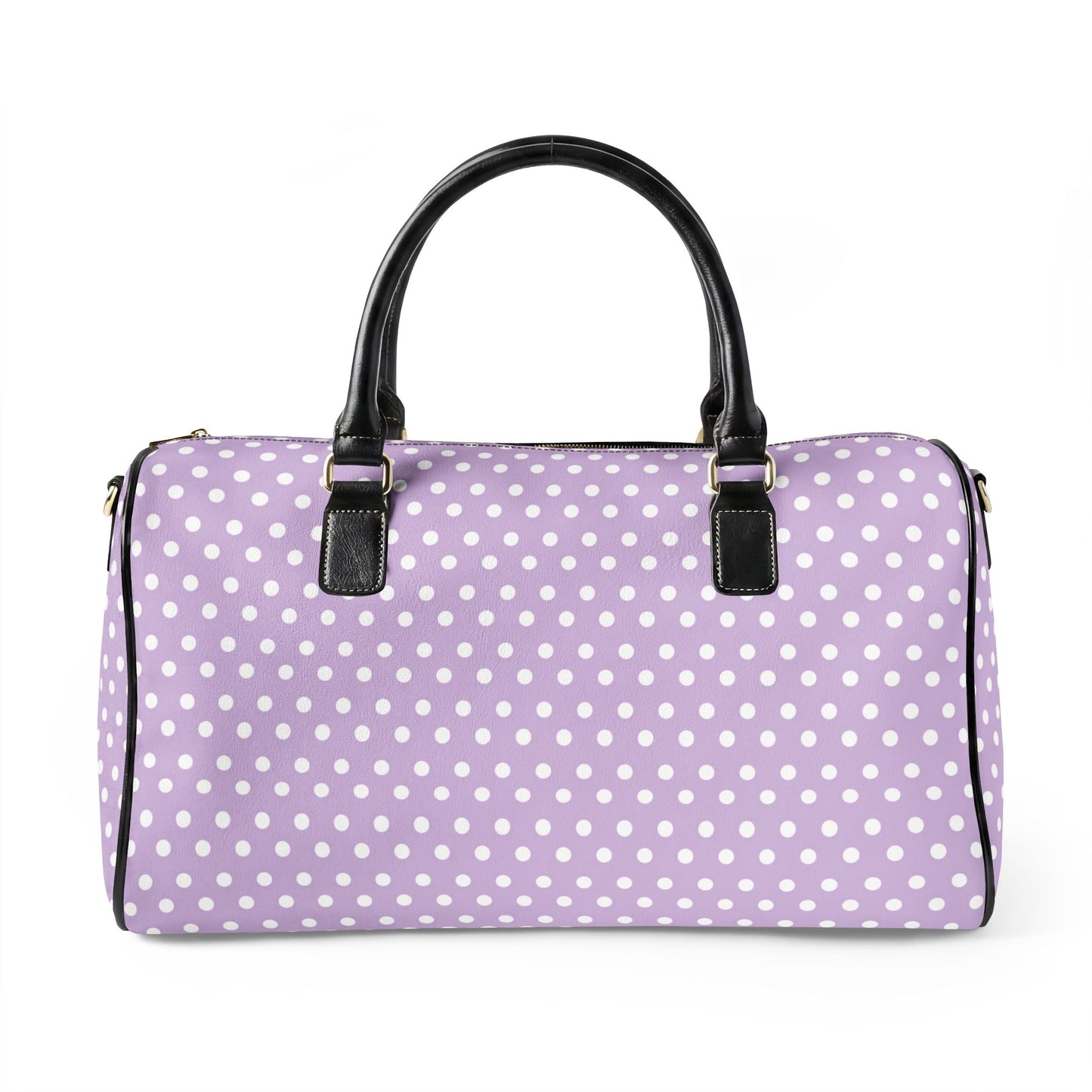 Lavender Polka Dot Weekender Bag | Stylish Carry-On Travel Duffel for Women