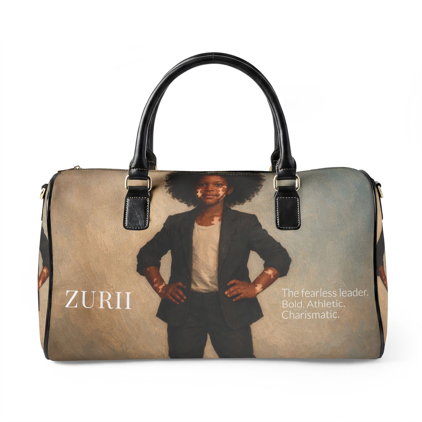 Zurii Inspirational Weekender Bag | Black Girl Travel Duffel | Empowerment Overnight Bag for Girls