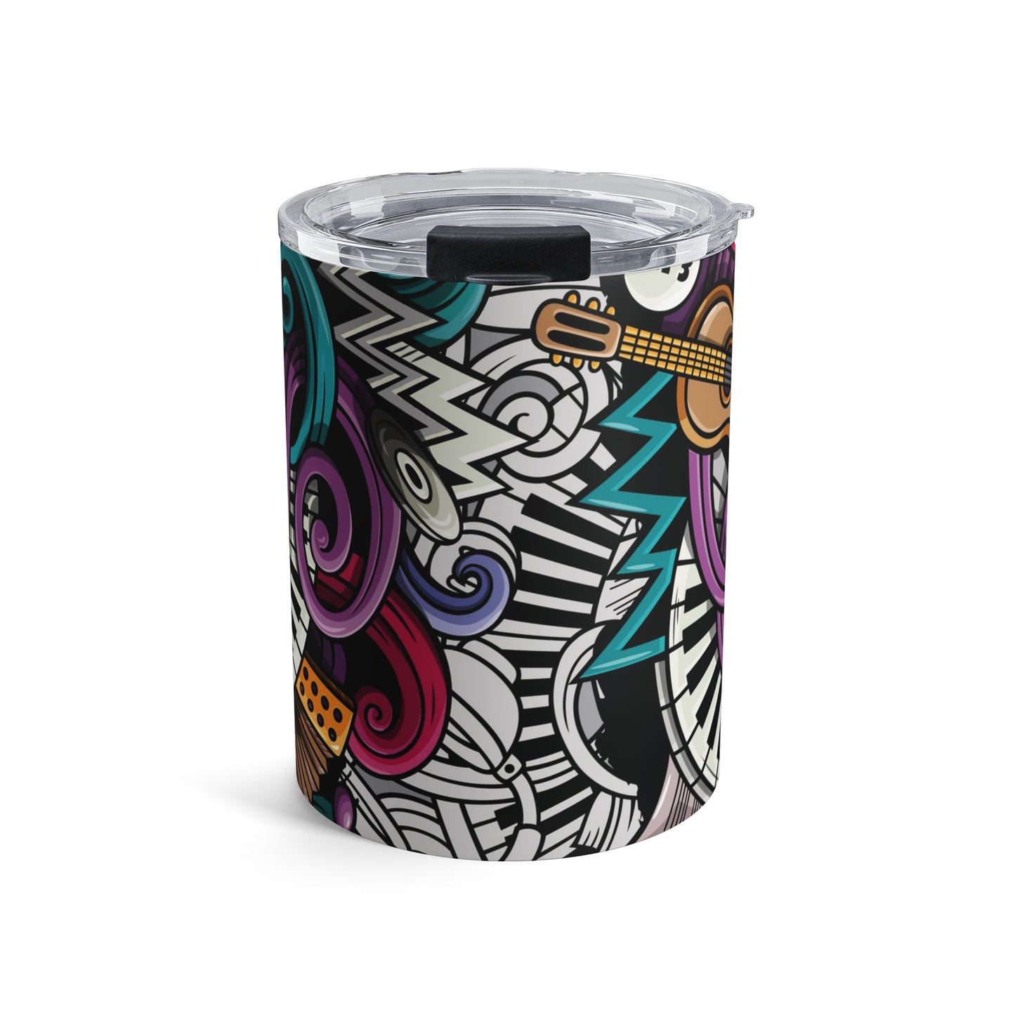 10oz Art Tumbler — Afrocentric Colorful Portrait Travel Mug