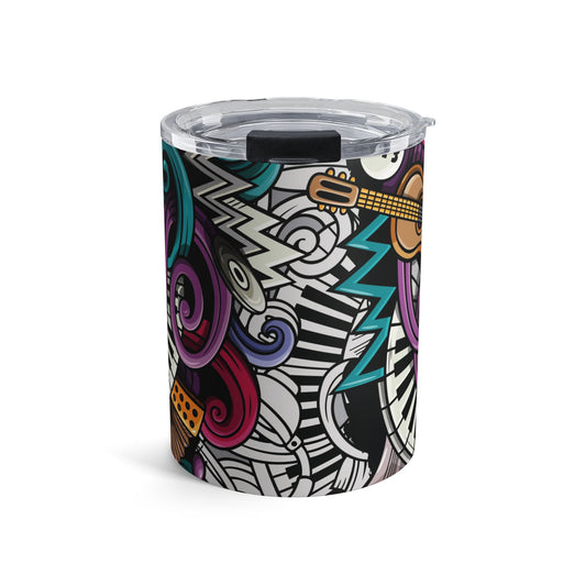 10oz Art Tumbler — Afrocentric Colorful Portrait Travel Mug