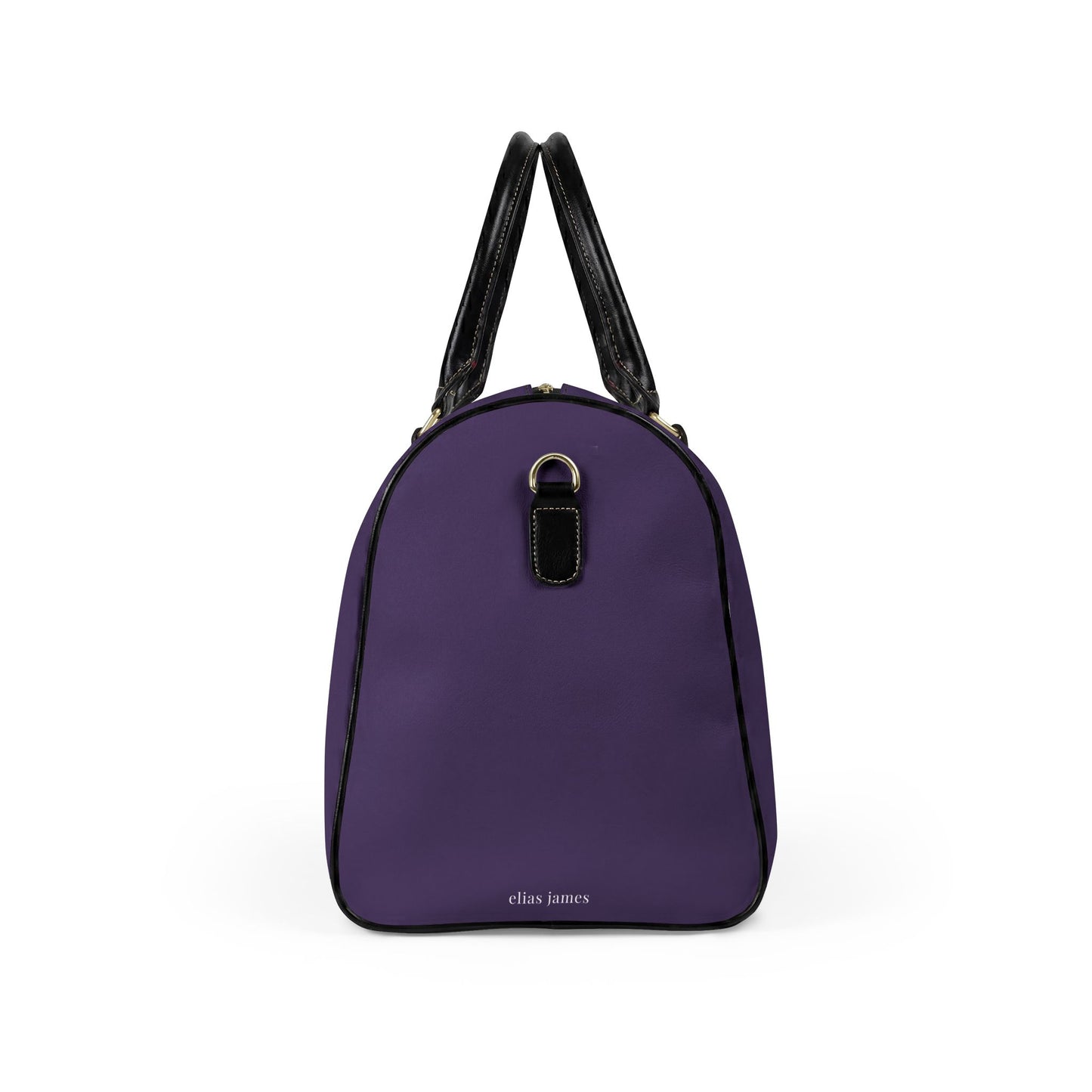 Deep Purple Faux Leather Travel Duffel Bag