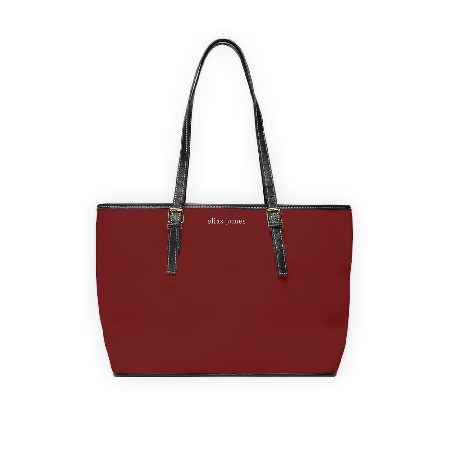 Brick Red Vegan Leather Tote
