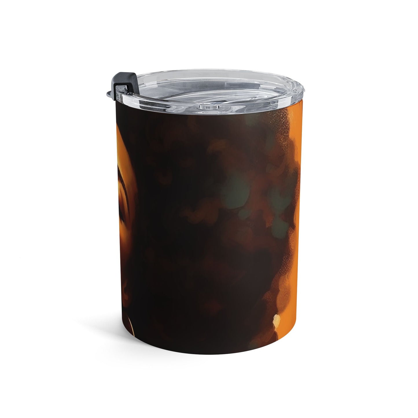10oz Art Tumbler — Afrocentric Colorful Portrait Travel Mug