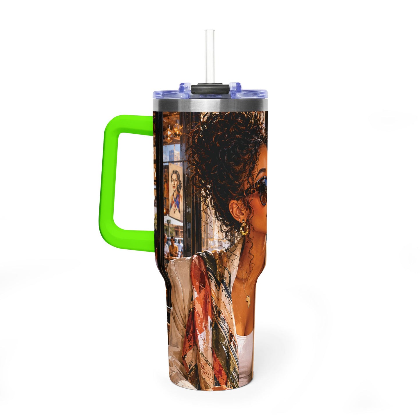 Postcards and Passports 40 oz Stainless Steel Tumbler - Water Bottle