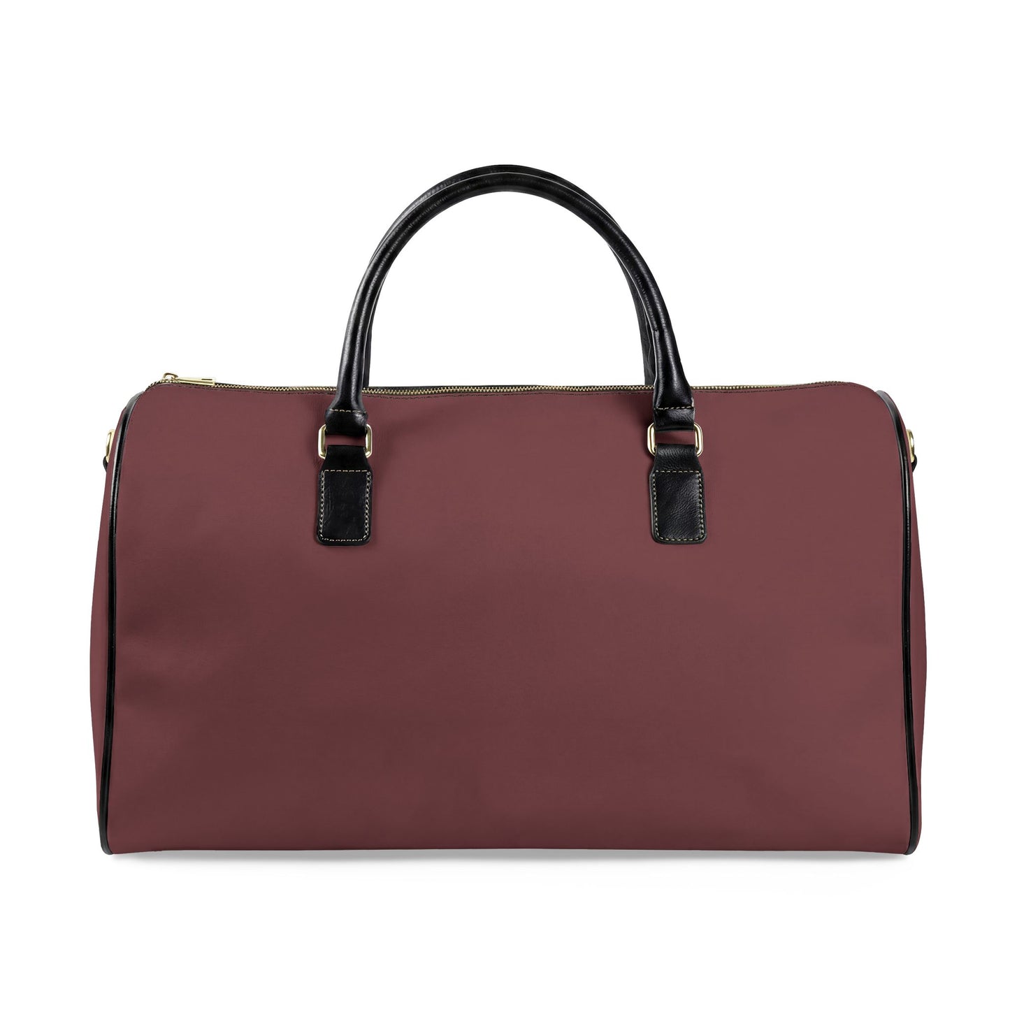 Burgundy Vegan Leather Travel Bag — Weekend Duffle