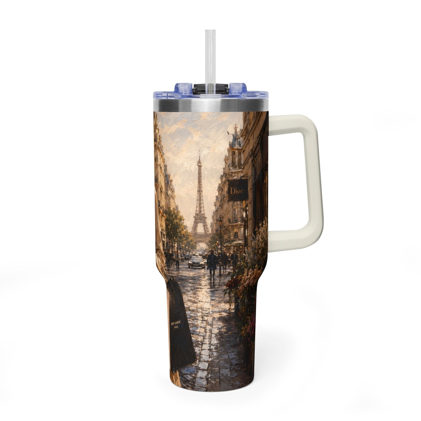 Postcards and Passports 40 oz Stainless Steel Tumbler - Water Bottle