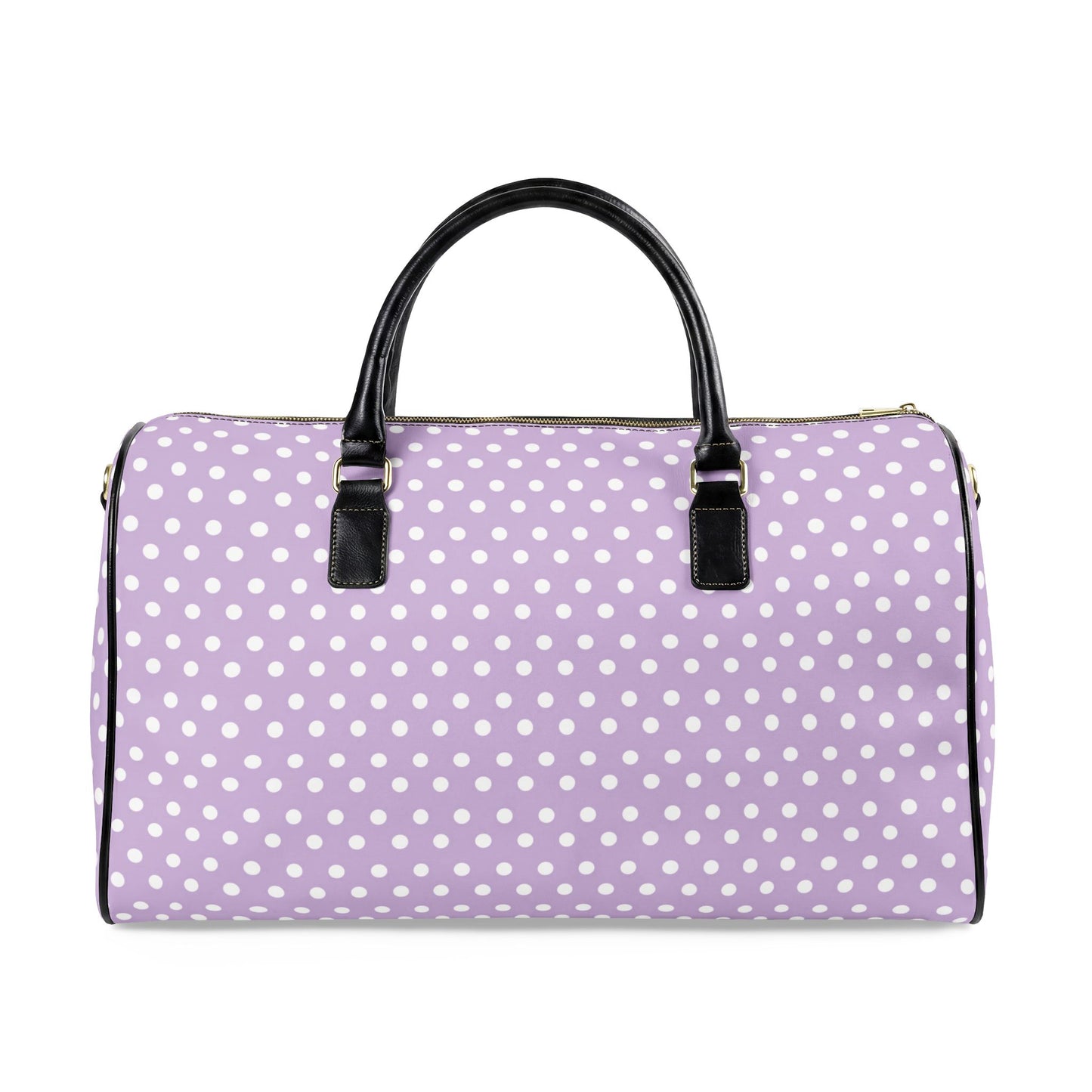 Lavender Polka Dot Weekender Bag | Stylish Carry-On Travel Duffel for Women