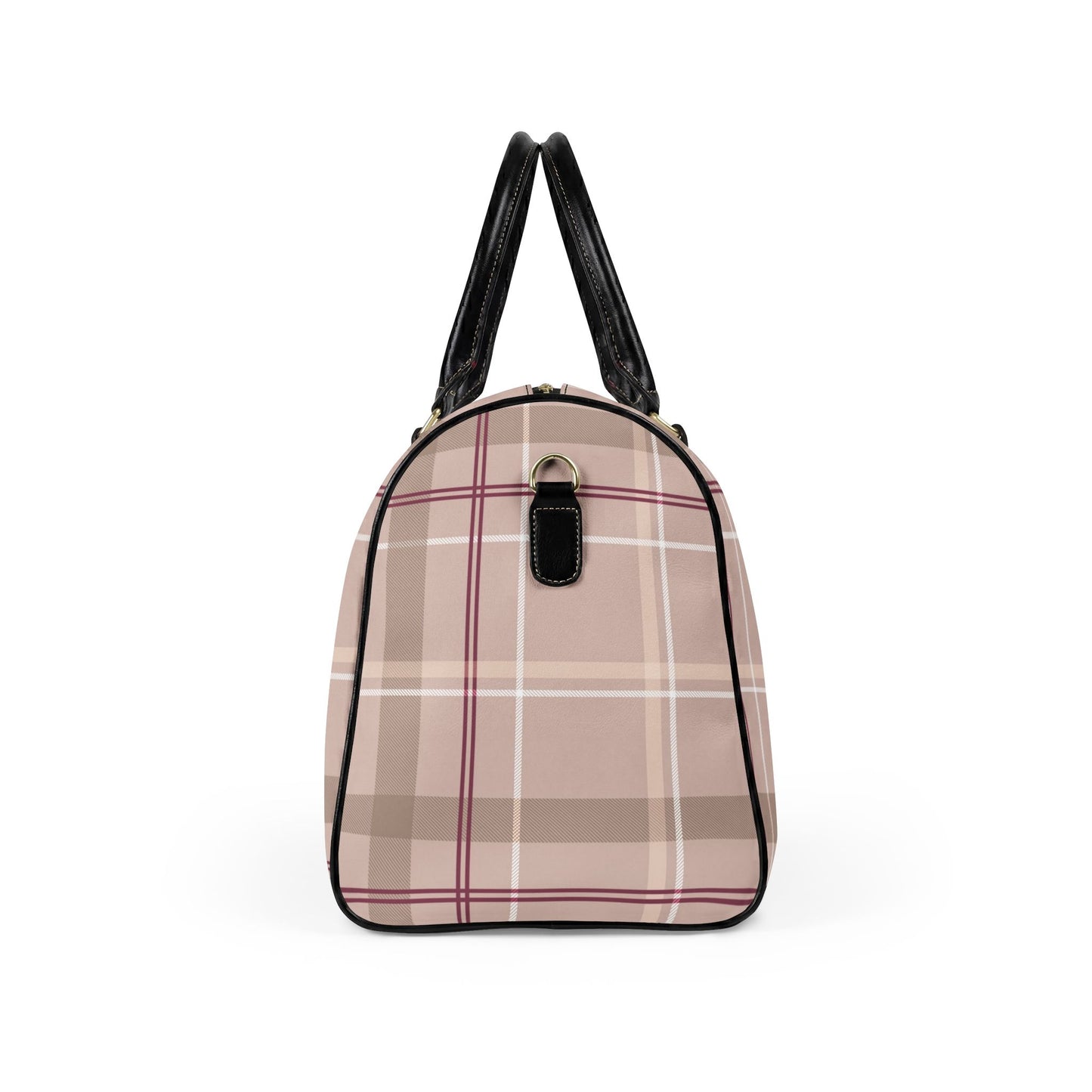 Signature Plaid Vegan Leather Travel Bag — Weekend Duffle