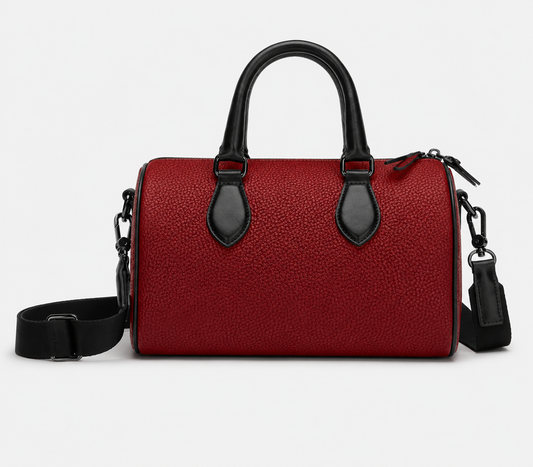 Mini Nappa Leather Barrel Bag | Custom Genuine Leather Mini Purse