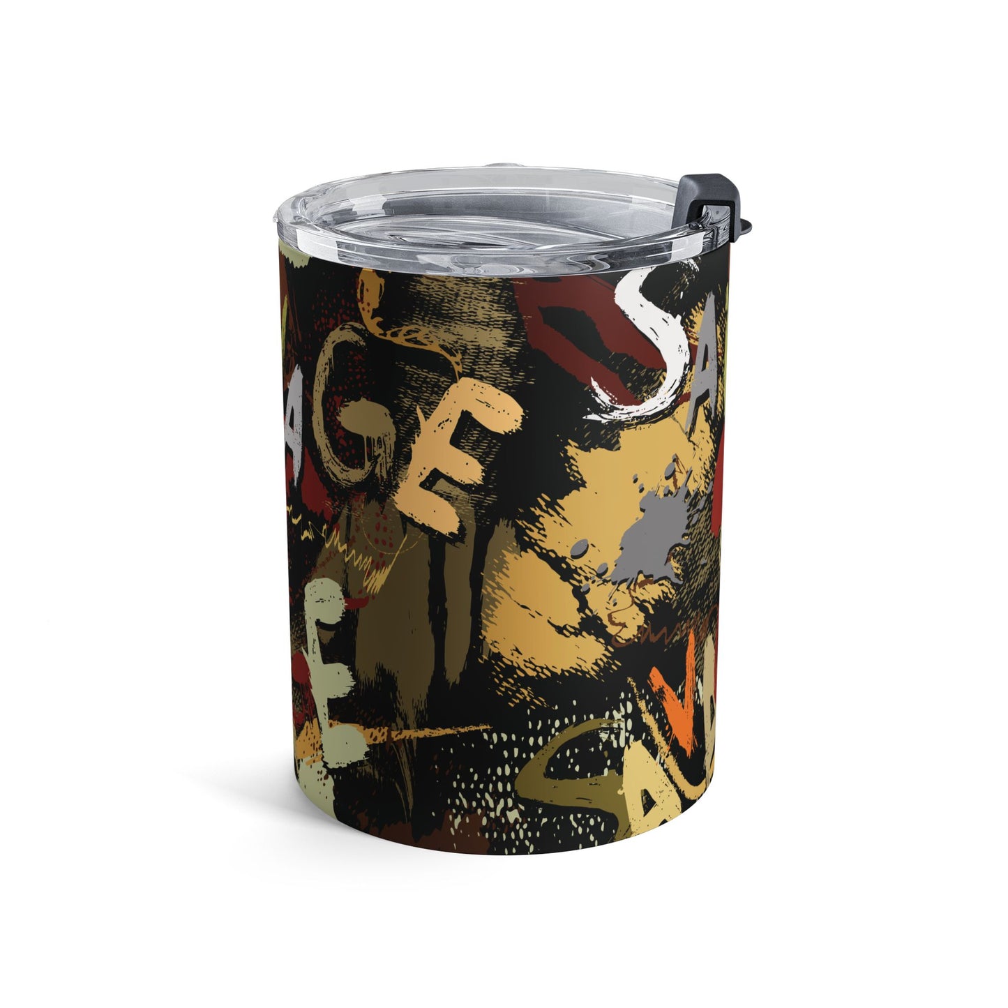 10oz Art Tumbler — Afrocentric Colorful Portrait Travel Mug