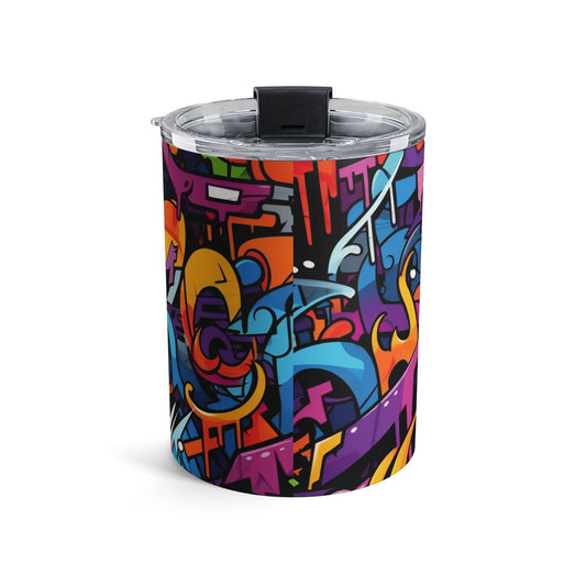 10 oz Graffiti art coffee cup - travel, work, commuter cup