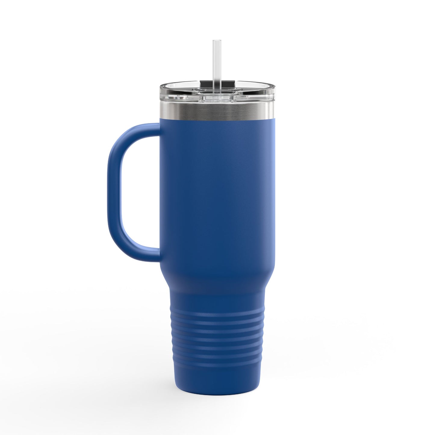 Insulated Travel Mug 40oz – 'in my own lane.' Red Stainless Tumbler with Straw & Handle