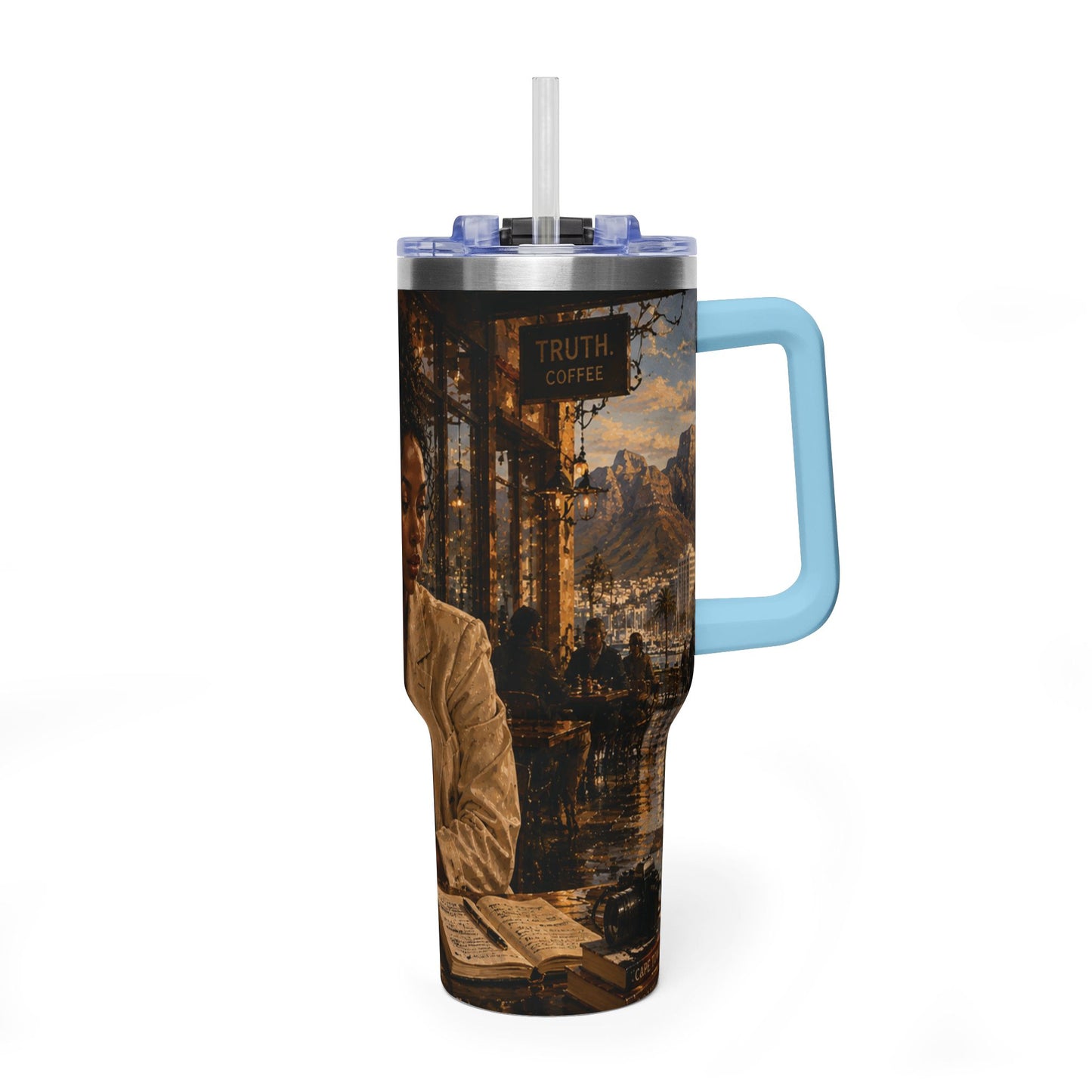Postcards and Passports 40 oz Stainless Steel Tumbler - Water Bottle