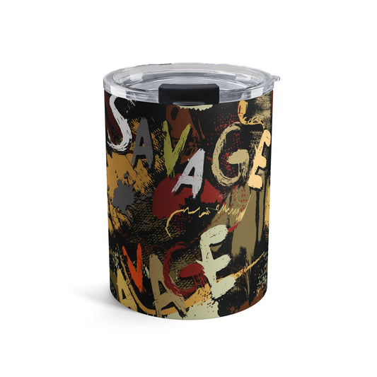 10oz Art Tumbler — Afrocentric Colorful Portrait Travel Mug
