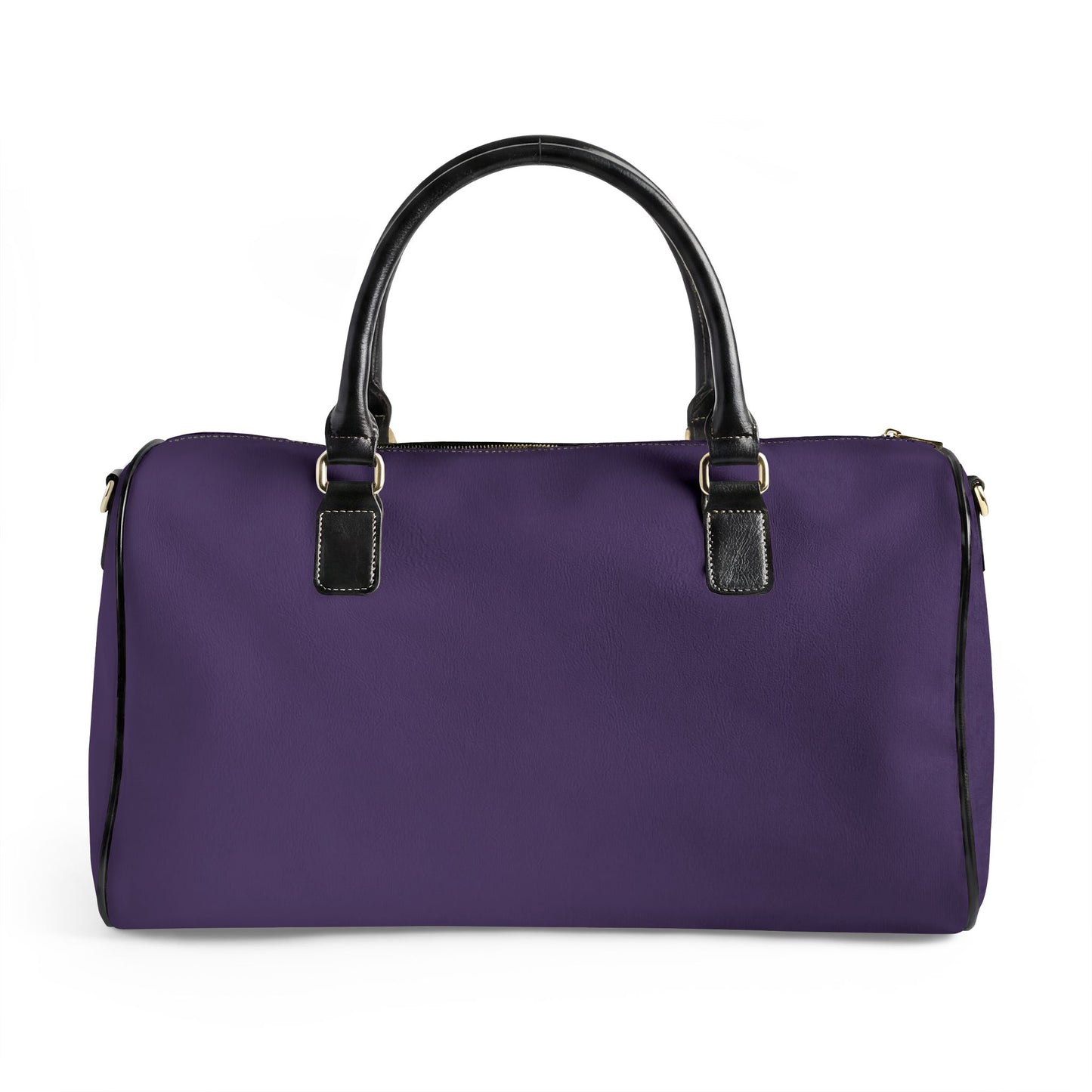 Deep Purple Faux Leather Travel Duffel Bag