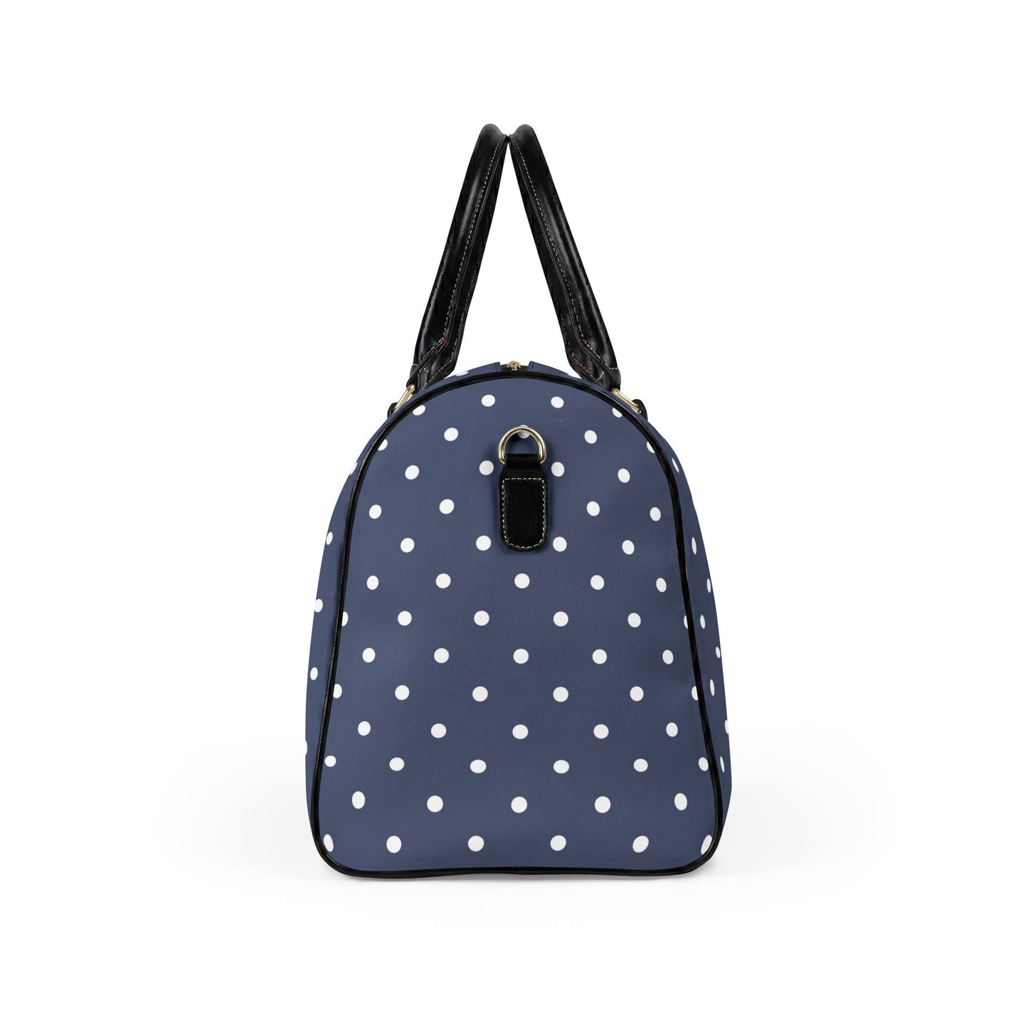 Navy Polka Dot Weekender Bag | Stylish Carry-On Travel Duffel for Women
