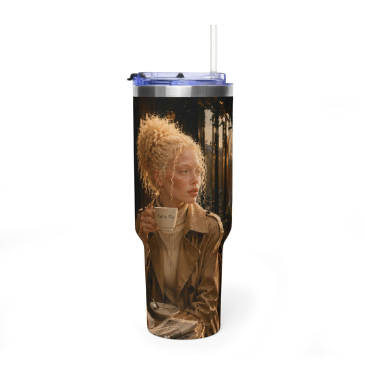 Postcards and Passports 40 oz Stainless Steel Tumbler - Water Bottle