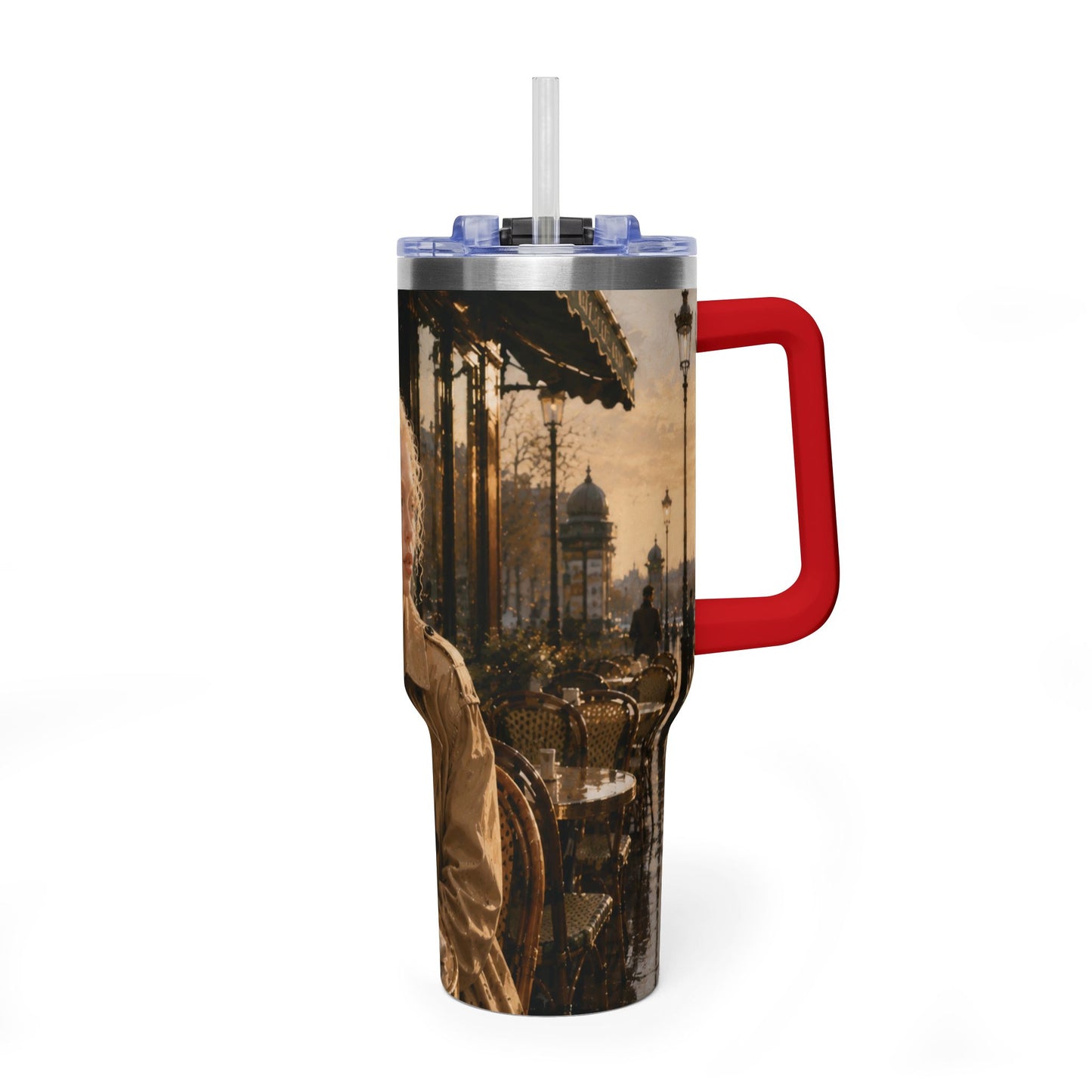 Postcards and Passports 40 oz Stainless Steel Tumbler - Water Bottle
