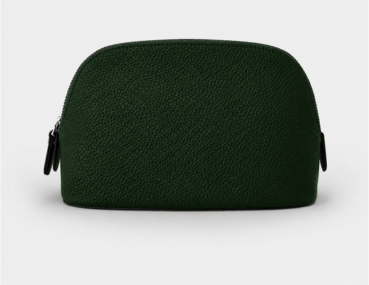 Handcrafted Leather Makeup Bag | Nappa Leather Cosmetic Pouch | Luxury Travel