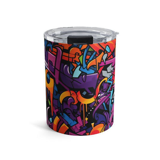 10 oz Graffiti art coffee cup - travel, work, commuter cup