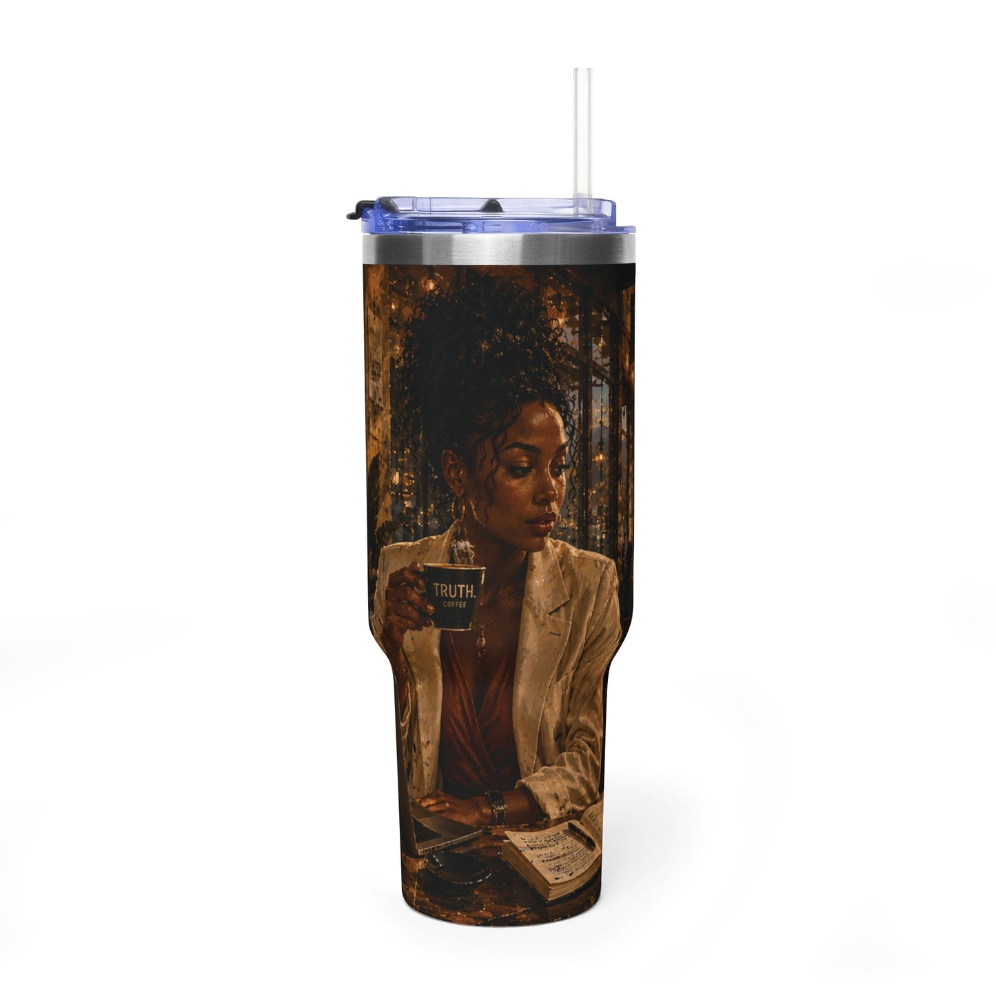 Postcards and Passports 40 oz Stainless Steel Tumbler - Water Bottle