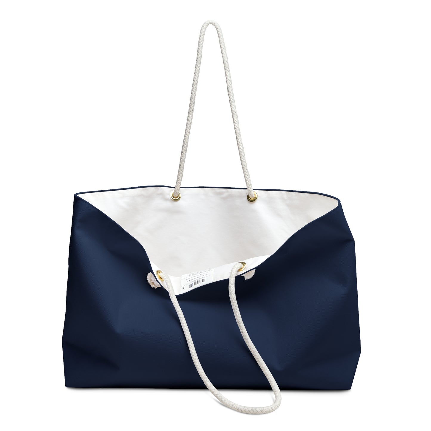 Navy Blue Oversized Tote Bag | Minimalist Polyester Weekend Carryall | Large Everyday Travel Shoulder Bag