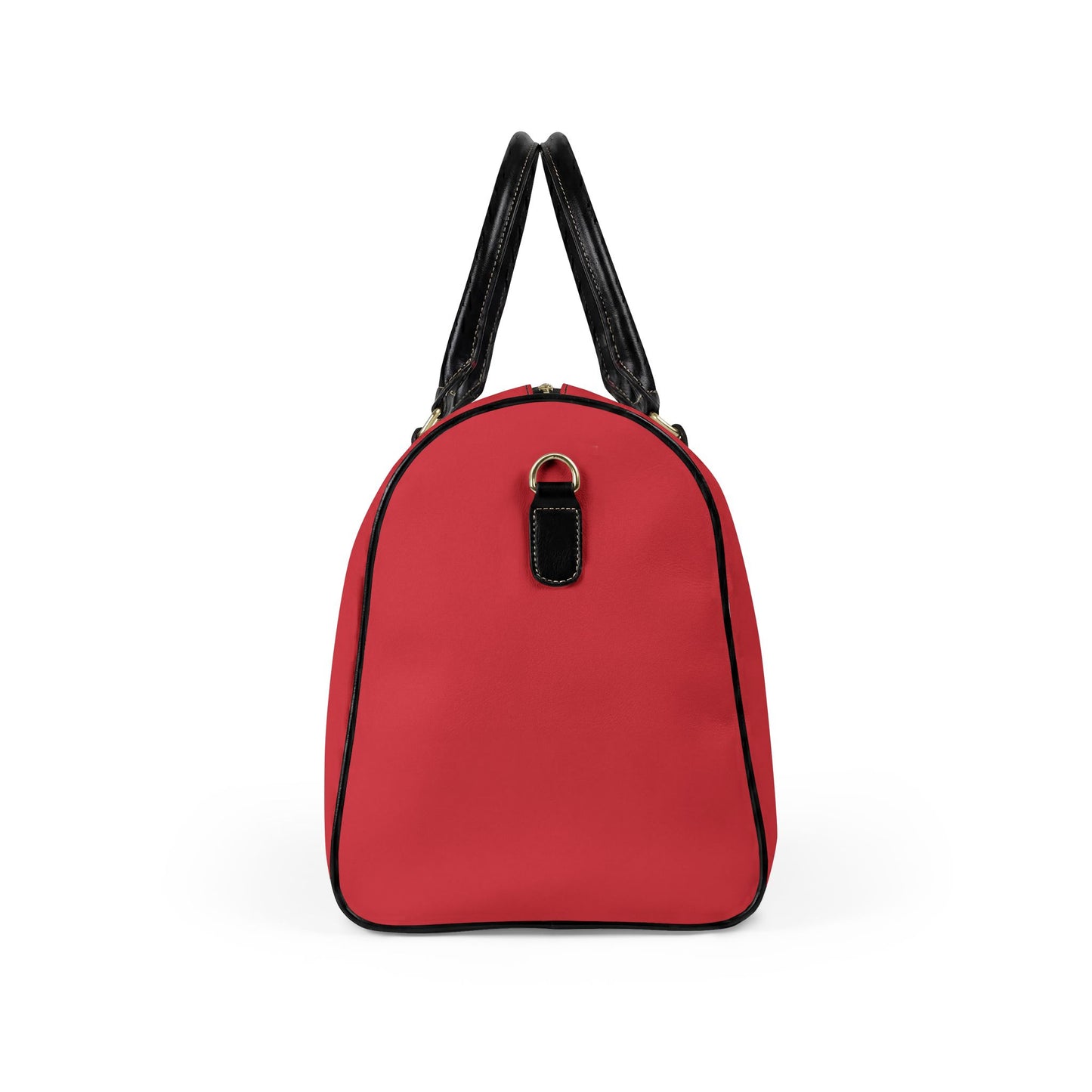 Red Leather Travel Bag — Weekend Duffle