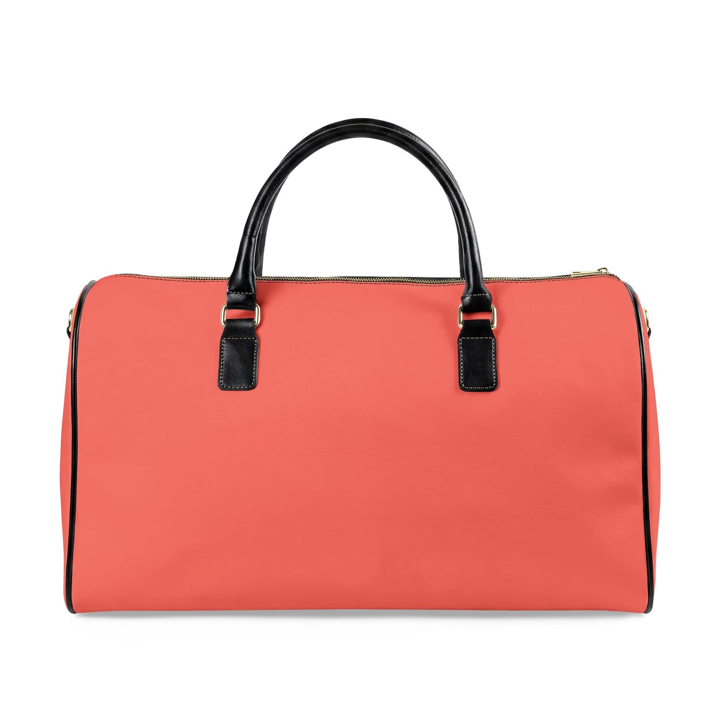 Peach Vegan Leather Travel Bag — Weekend Duffle