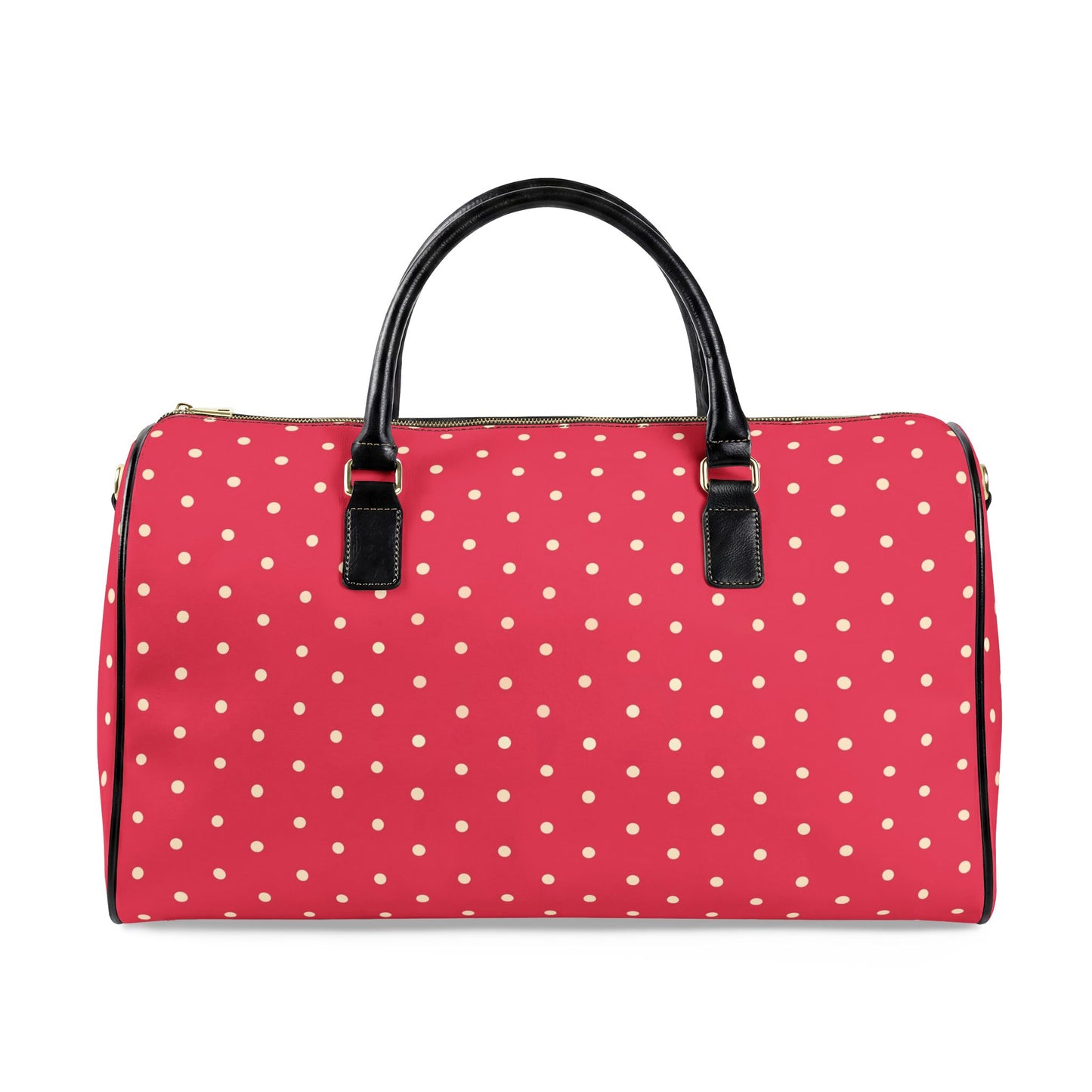 Pink Polka Dot Weekender Bag | Stylish Carry-On Travel Duffel for Women