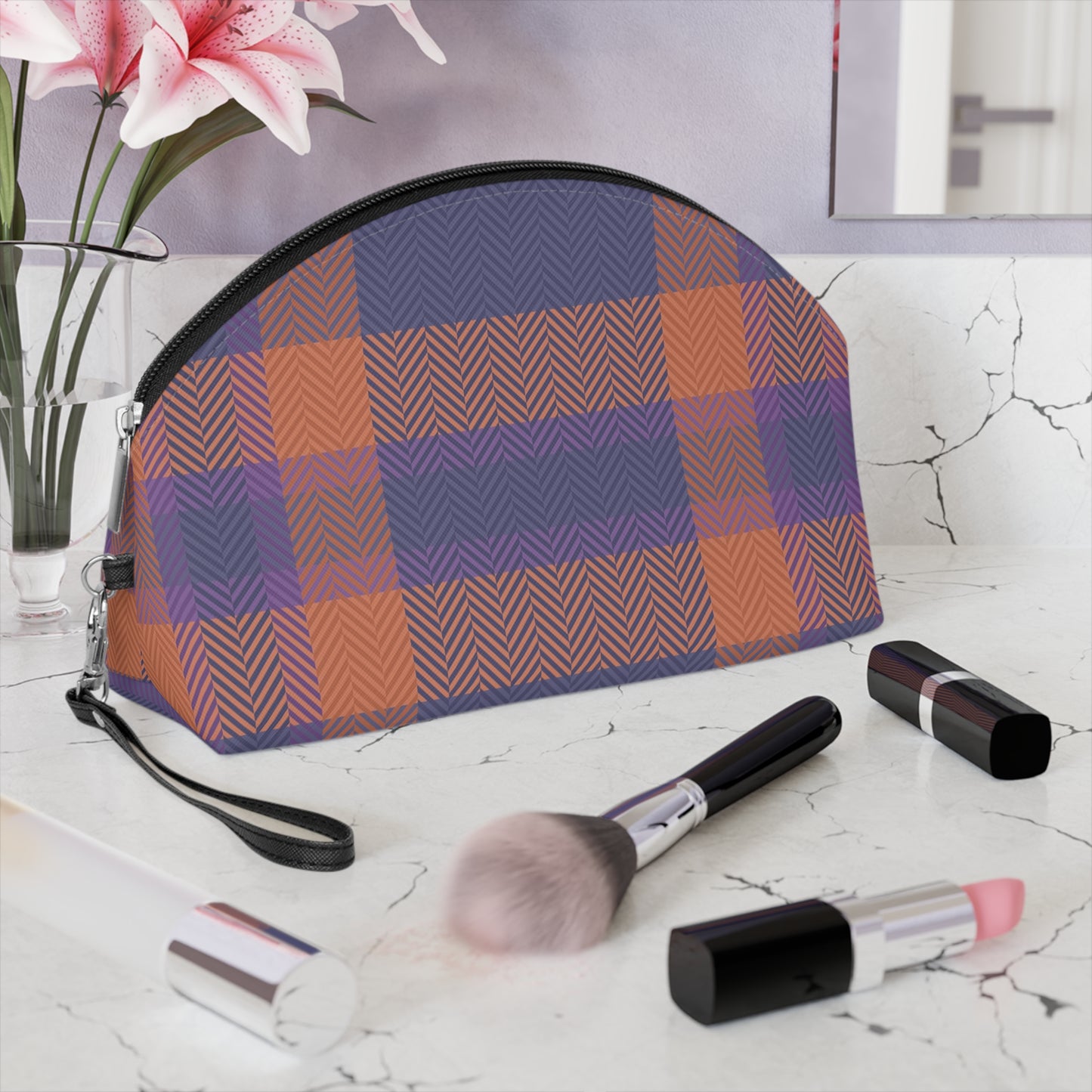 Coastline Vegan Leather Cosmetic Case
