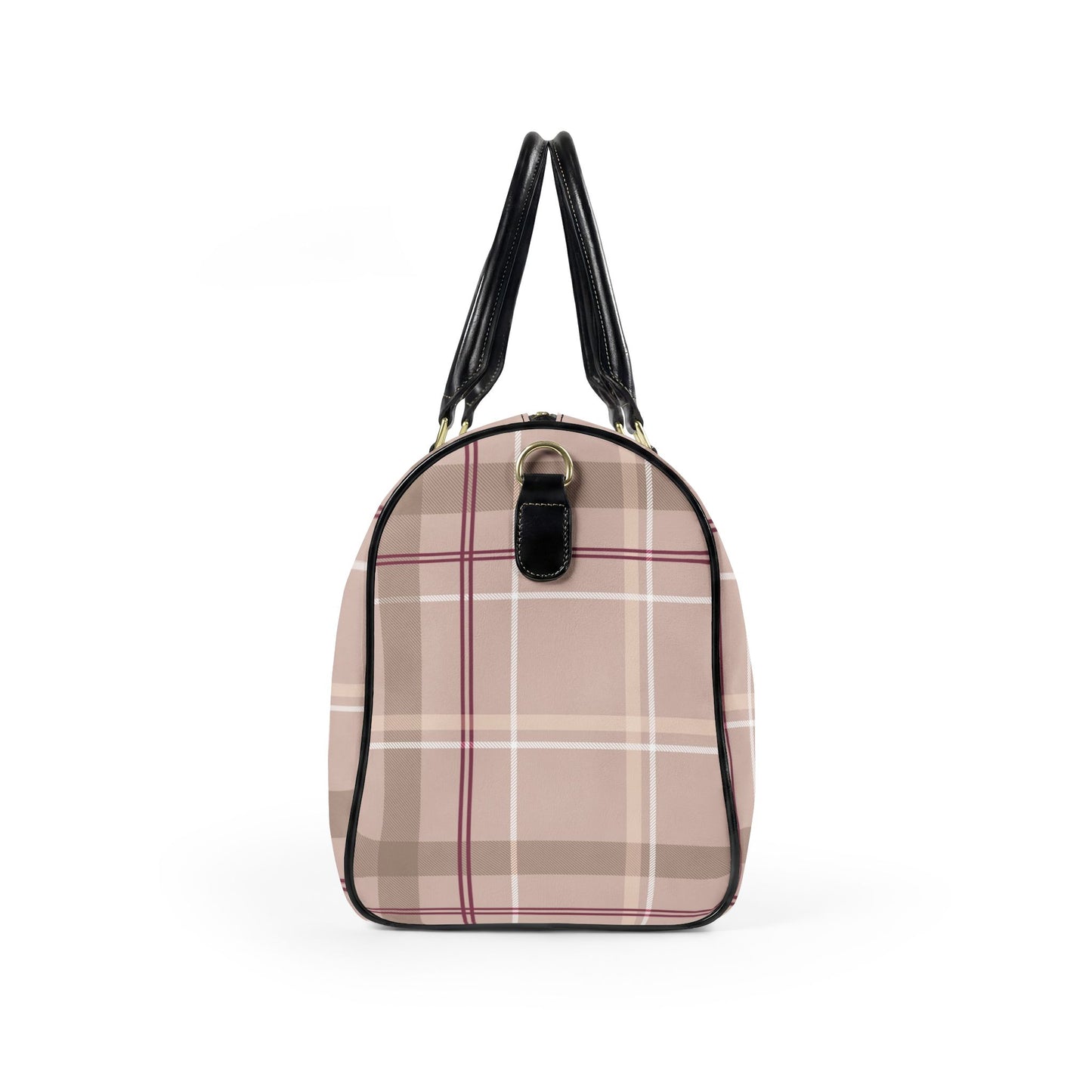 Signature Plaid Vegan Leather Travel Bag — Weekend Duffle