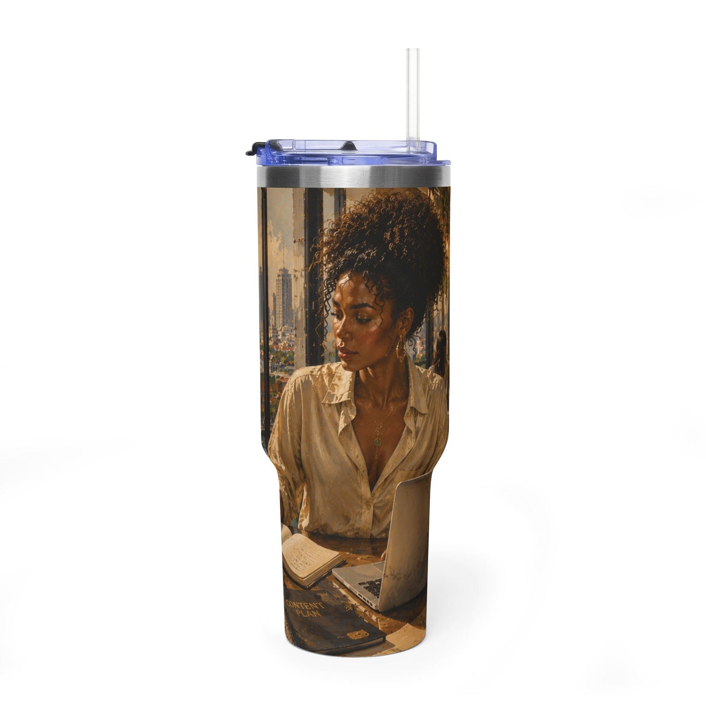 Postcards and Passports 40 oz Stainless Steel Tumbler - Water Bottle