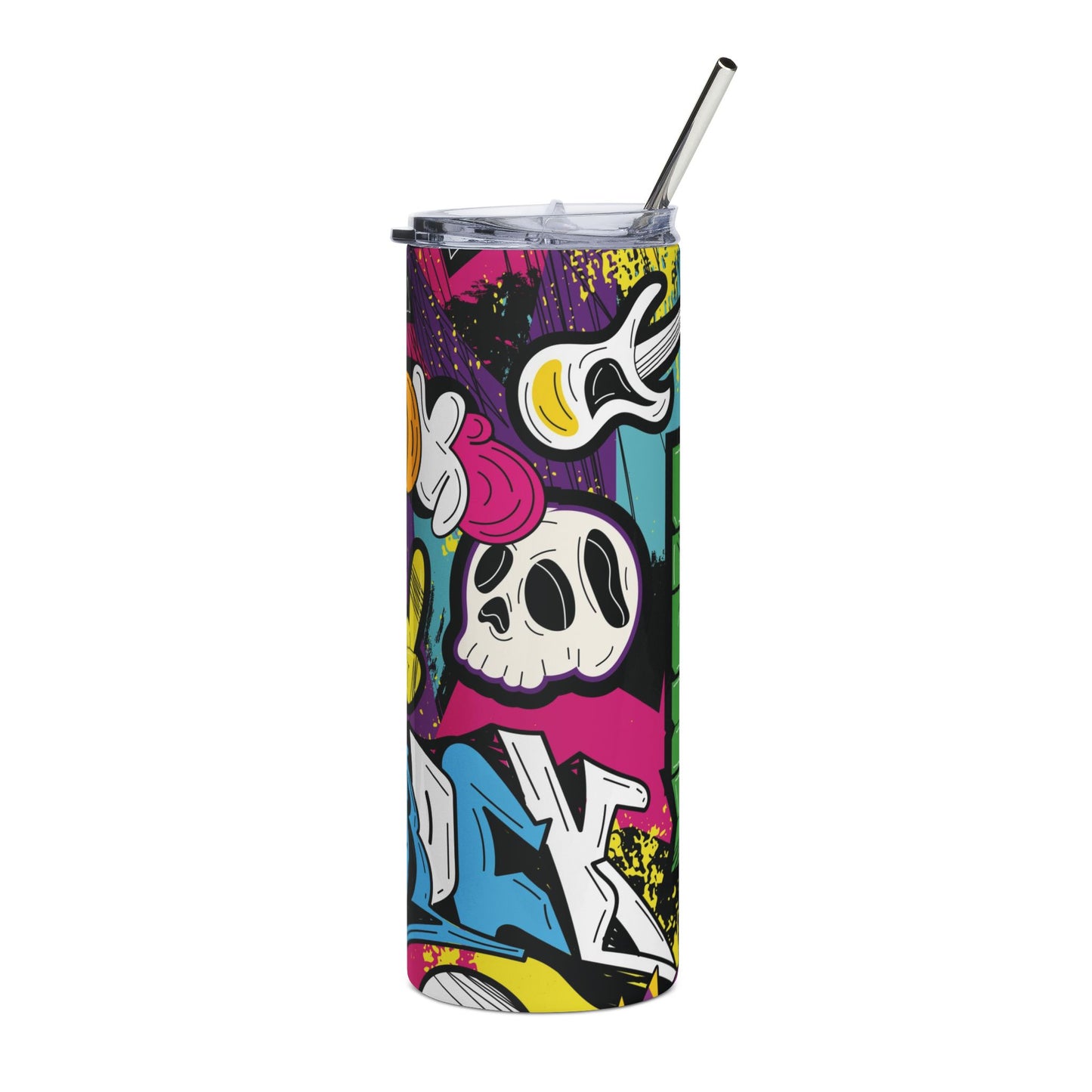 Street Art Design - 20 oz. Slim Stainless Steel Water Tumbler